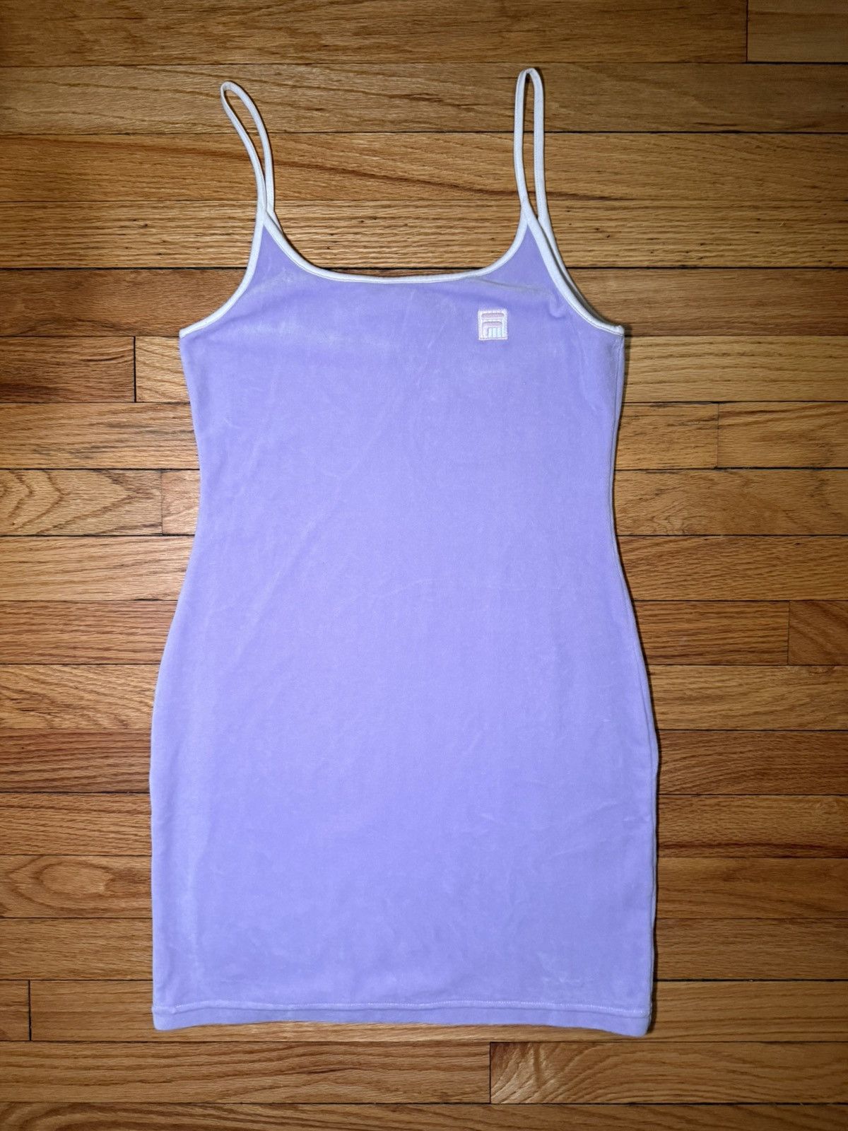 Fila Fila Lilac Velour Mini Dress Size L / US 10 / IT 46 - 1 Thumbnail