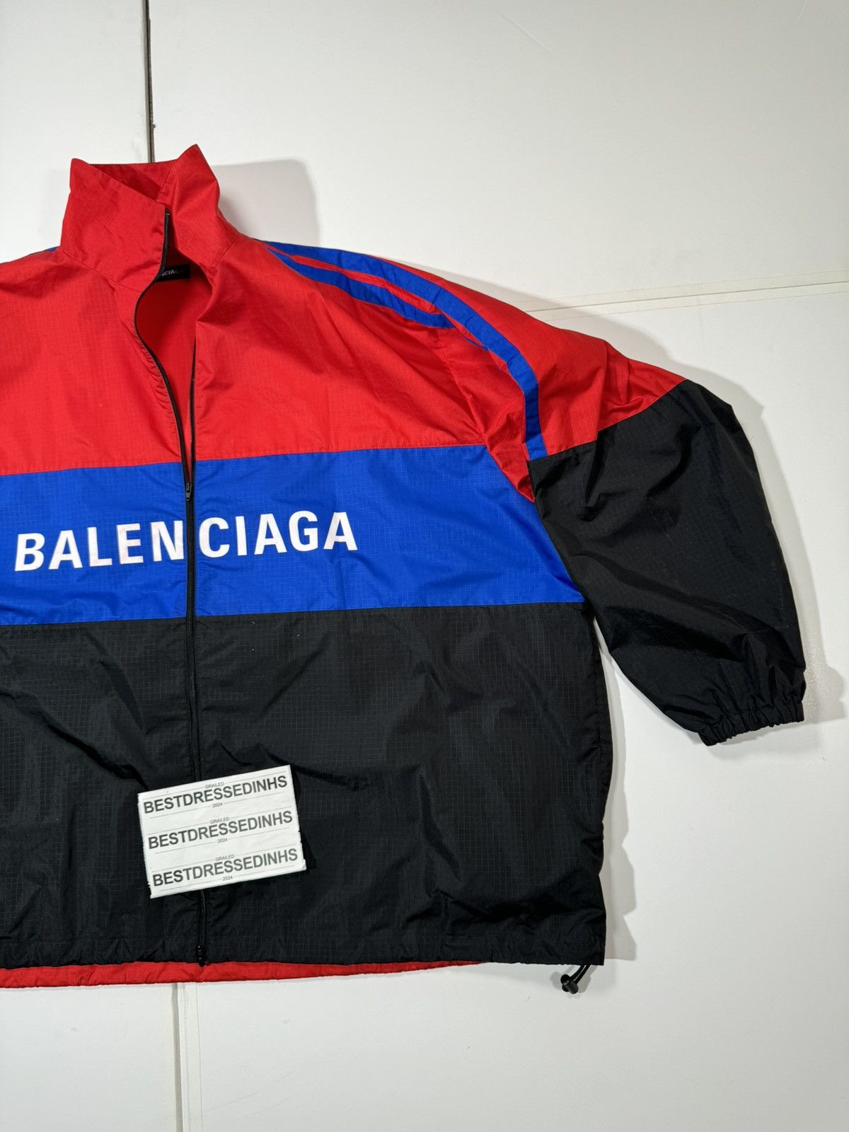 Balenciaga Balenciaga Zip Up Logo Jacket Size US XXL / EU 58 / 5 - 3 Thumbnail