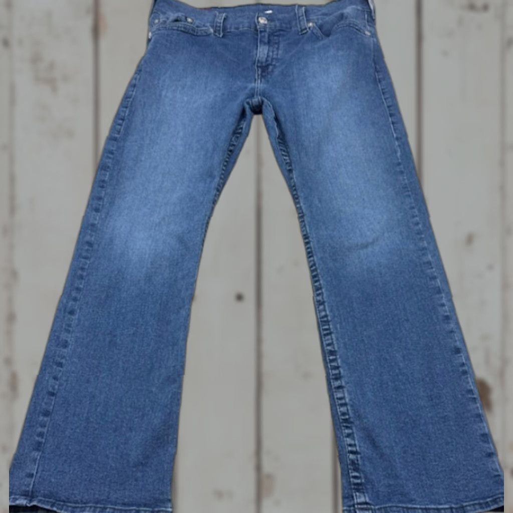 True Religion VINTAGE True Religion Ricky Jeans Men's 32x33 Blue Denim Relaxed Straight 6221 Size US 32 / EU 48 - 1 Thumbnail