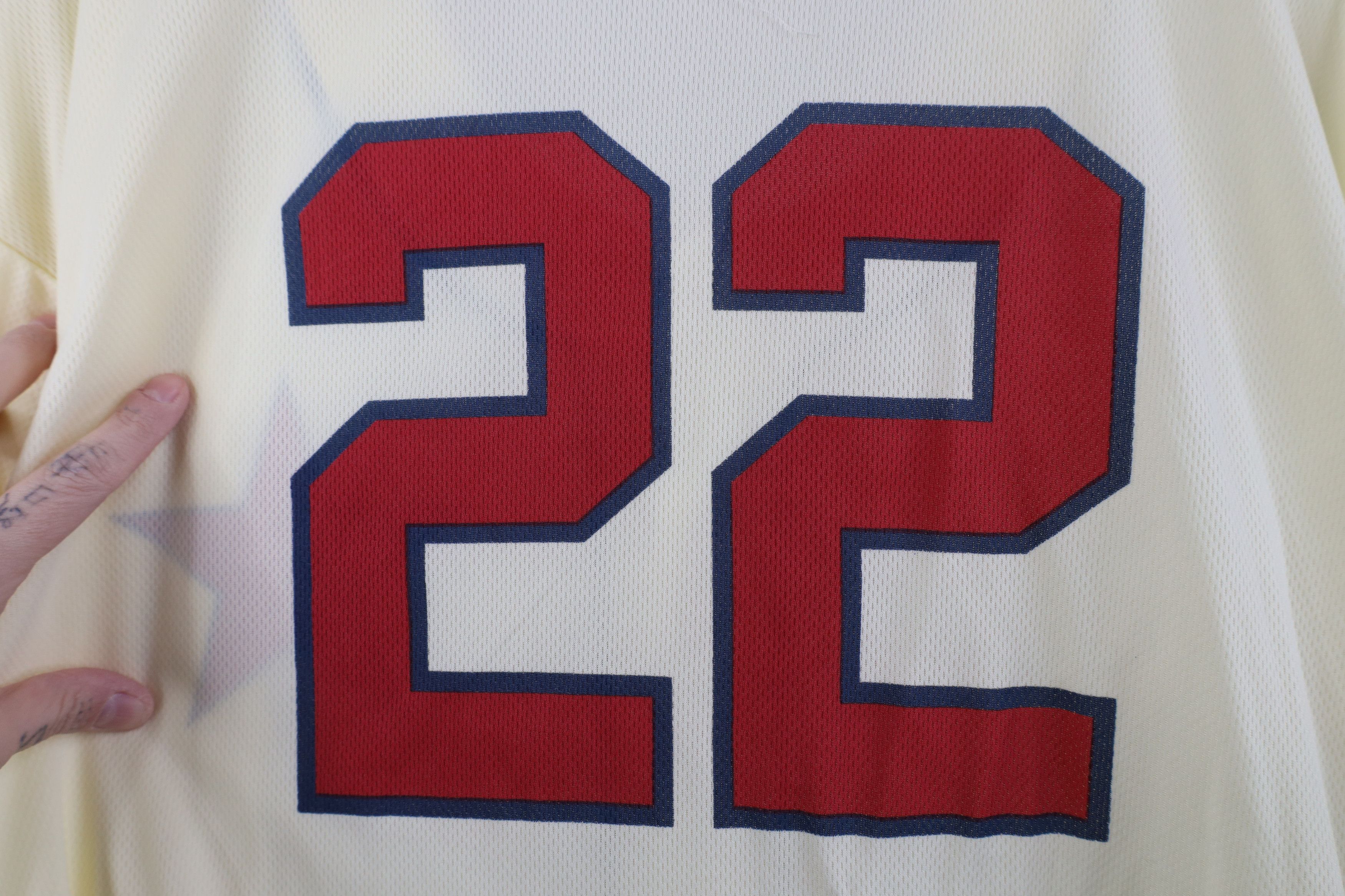 Vintage Vintage Y2K Negro League Detroit Stars Baseball Jersey Cream Size US XXL / EU 58 / 5 - 12 Thumbnail
