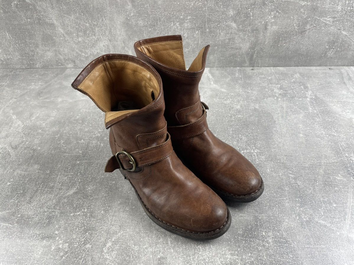 Fiorentini + Baker Fiorentini + Baker Brown Leather Buckle Mid Calf Boots Size US 5.5 / IT 35.5 - 3 Thumbnail