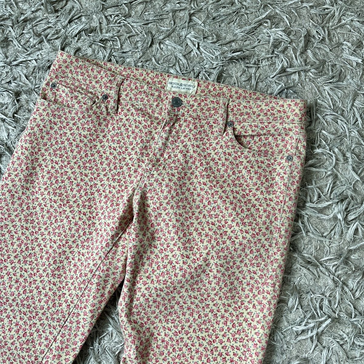 Denim & Supply Ralph Lauren Ralph Lauren Floral Pants Pink Flower Denim Supply Very Rare Size 30" / US 8 / IT 44 - 13 Thumbnail