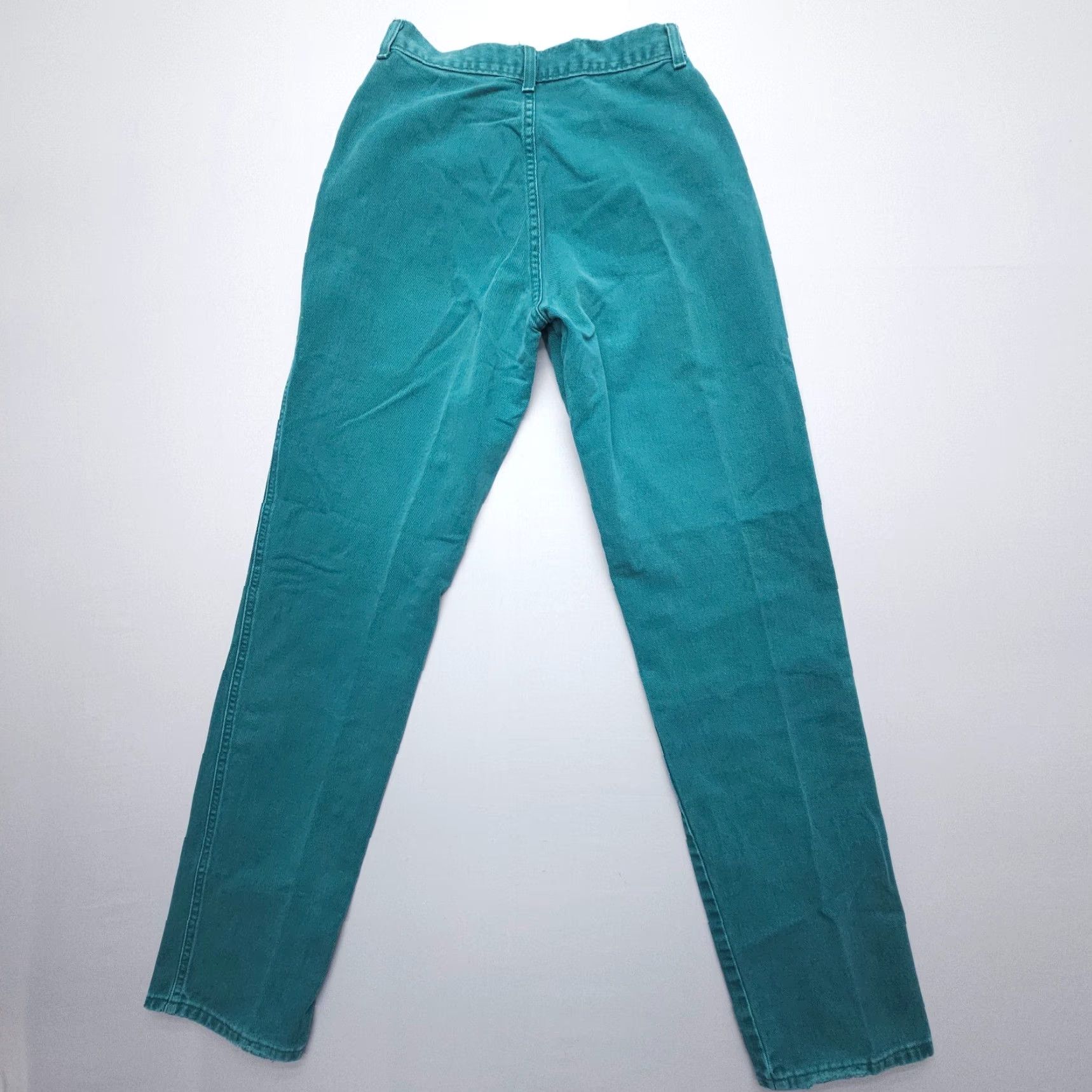 Vintage VINTAGE Ozark Mountain High Rise Jeans Womens 27 x 32 Green Riding Studded 80s 90s Mom Size 27" / US 4 / IT 40 - 3 Thumbnail