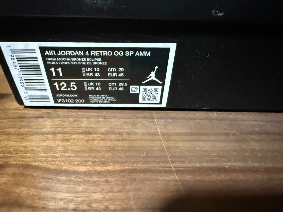 Jordan Brand Nike Air Jordan IV A MA MANIÉRE X JORDAN 4 RETRO DARK MOCHA Size US 11 / EU 44 - 9 Thumbnail