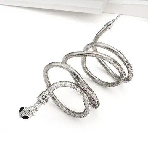 Japanese Brand Michiru x Haya Punk Metal Snake Necklace Chain Unisex Size ONE SIZE - 8 Thumbnail