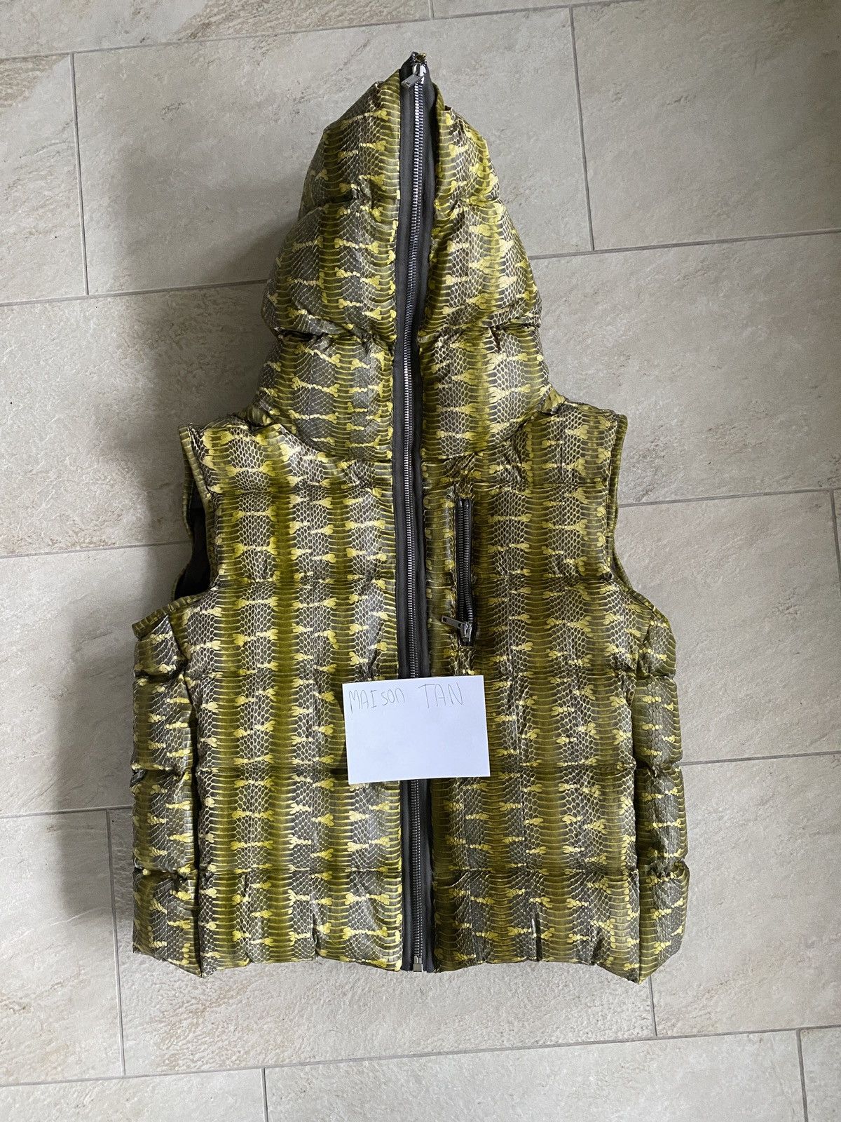 Rick Owens FW23 SEALED VEST PYTHON SNAKESKIN