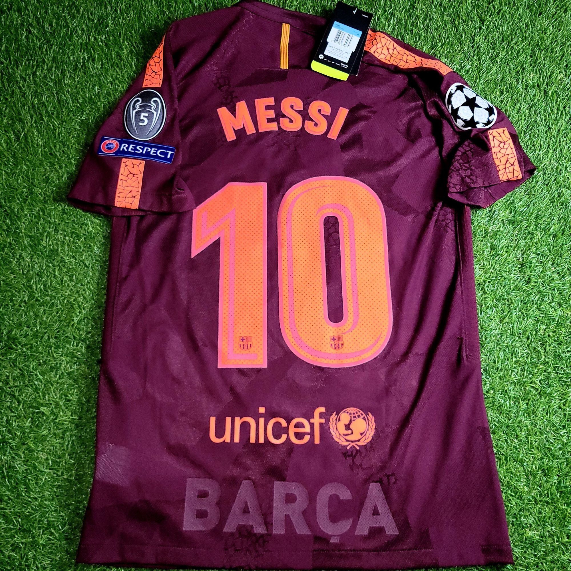 Messi Barcelona 2017 2018 Third PLAYER Soccer Jersey BNWT M