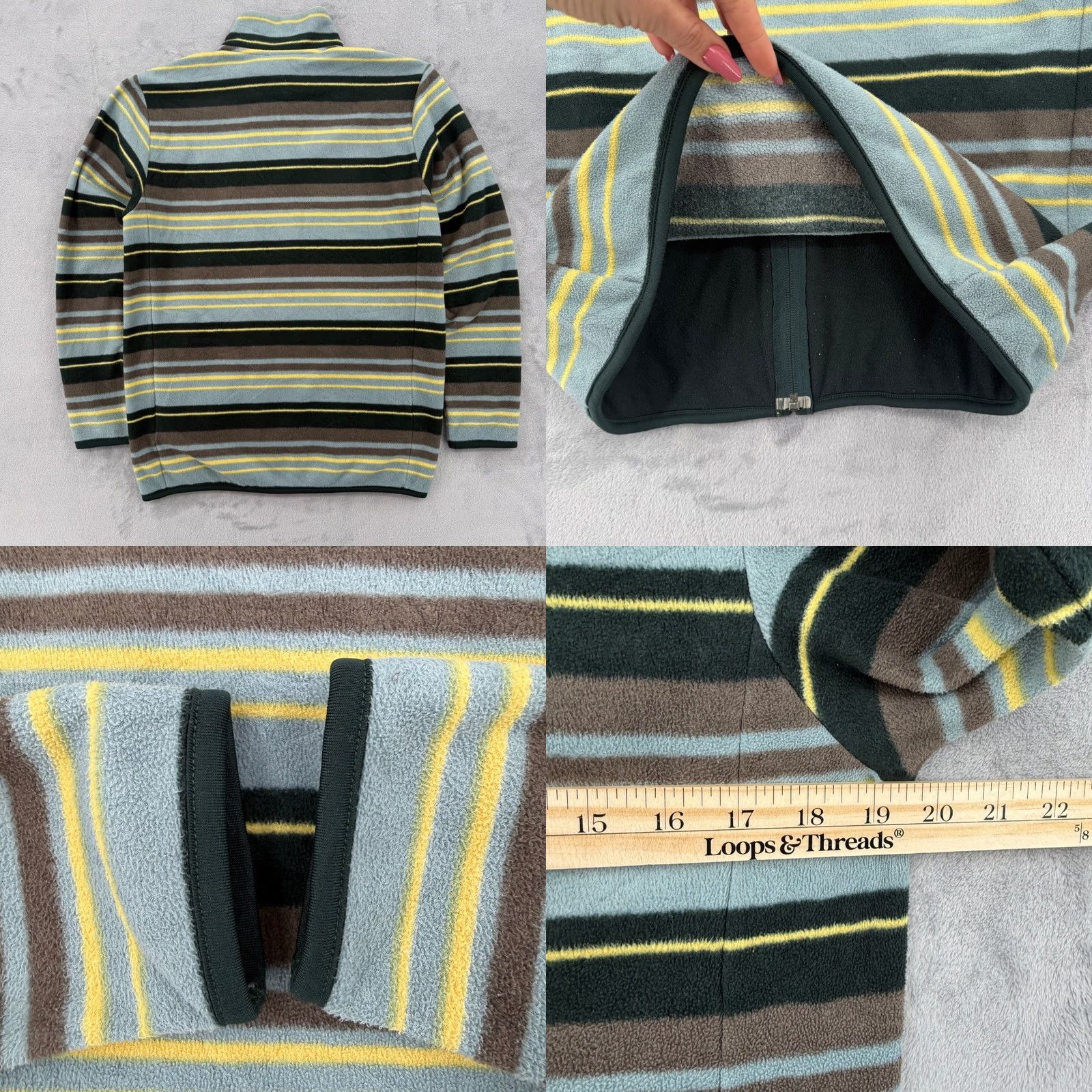 Patagonia VINTAGE Patagonia Synchilla Fleece Jacket Full Zip Striped Womens Medium Size M / US 6-8 / IT 42-44 - 9 Thumbnail