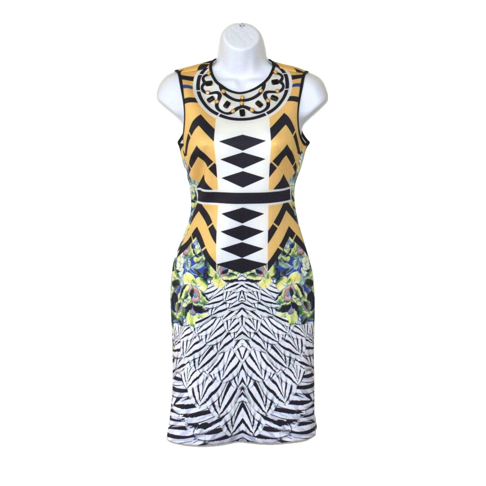 Clover Canyon NWT CLOVER CANYON Gem Embellished Neoprene Bodycon Dress S Size S / US 4 / IT 40 - 1 Thumbnail