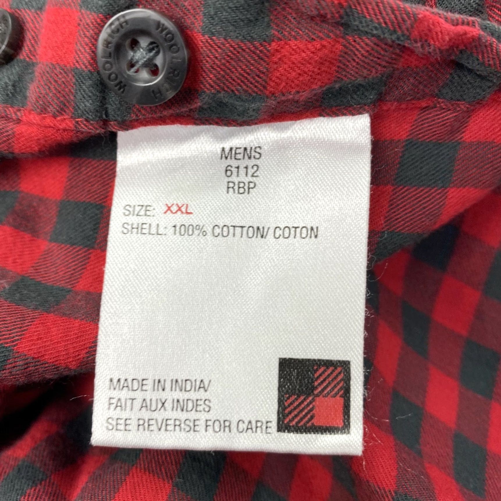 Vintage Woolrich Button Down Shirt Mens 2XL Red Black Plaid Long Sleeve Chest Pocket Size US XXL / EU 58 / 5 - 6 Thumbnail