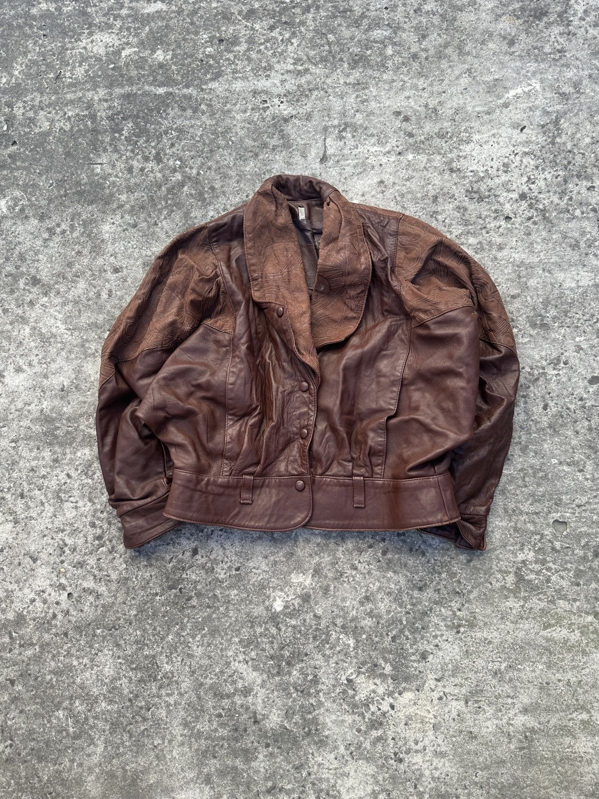 Vintage Y2K Vintage Leather Jacket Streetwear Rare Style USA VTg L Size US L / EU 52-54 / 3 - 1 Thumbnail