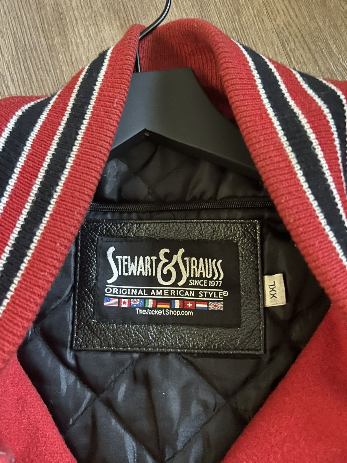 Stewart & Strauss Varsity jacket /black and red jacket Size US XXL / EU 58 / 5 - 3 Thumbnail