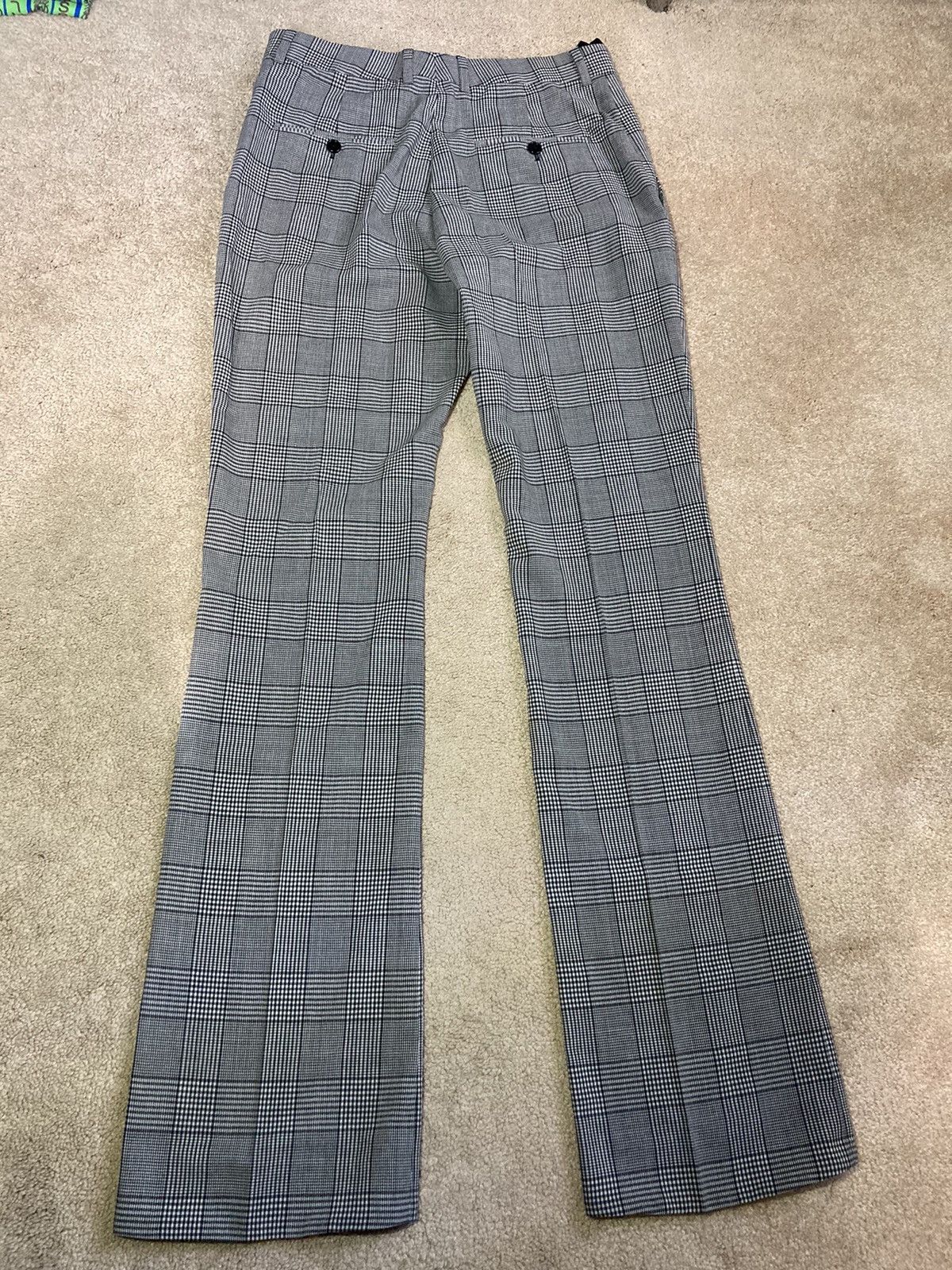 Celine × Hedi Slimane New SS23 Celine Prince of Wales Plaid Pattern Flare 2023 90s Size US 30 / EU 46 - 9 Thumbnail