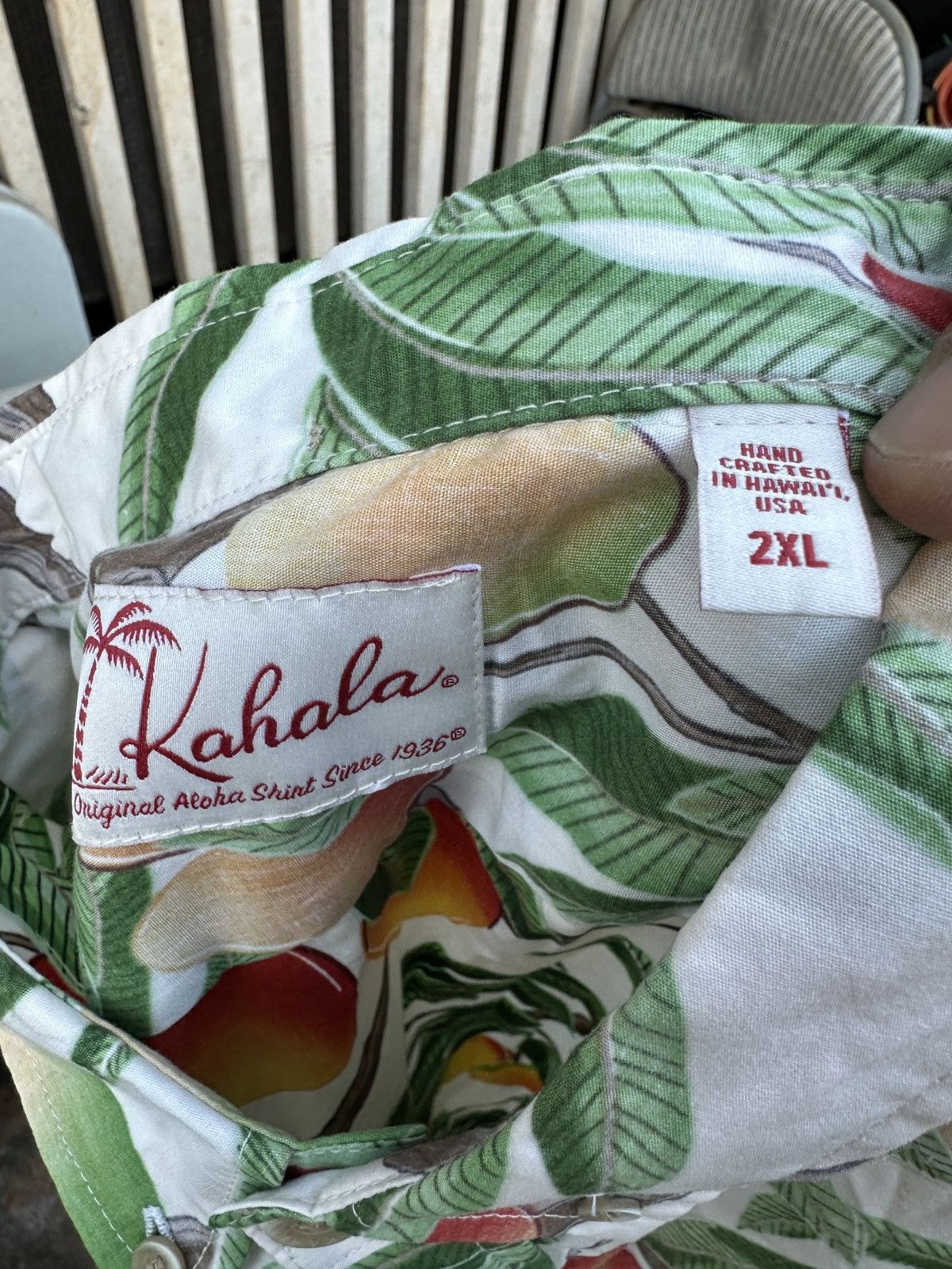 Other New Kahala Hawaiian Shirt Mango Mele Full Button Men's XXL Size US XXL / EU 58 / 5 - 4 Thumbnail