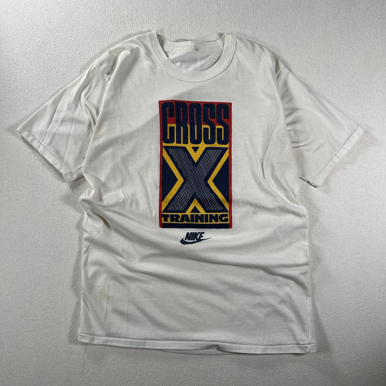 Nike Vintage 80s Nike Cross Fit X Training Single Stitch Tee Size US L / EU 52-54 / 3 - 1 Thumbnail