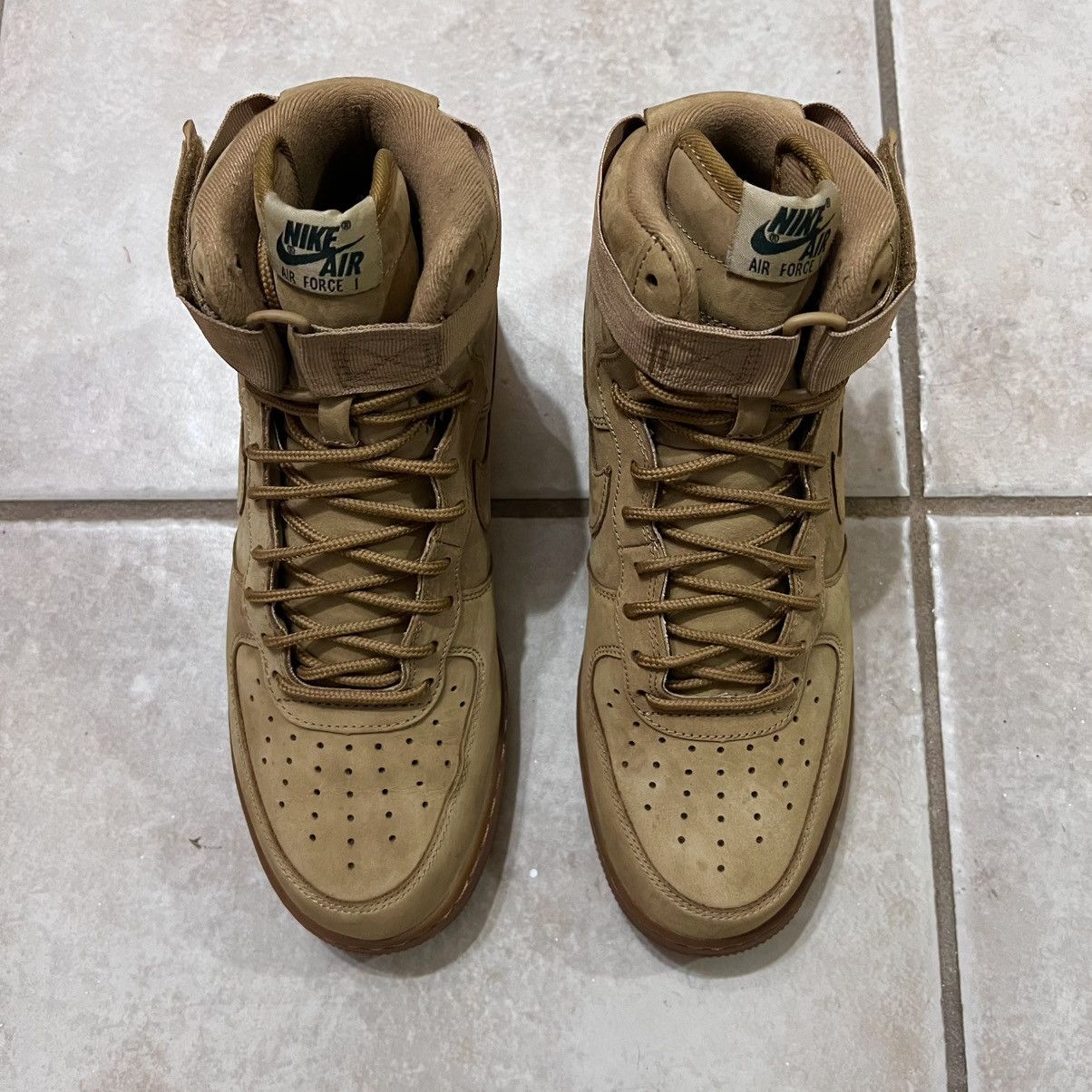 Nike Size 9 - Nike Air Force 1 High Flax 2015 806403200 Wheat AF1 Size US 9 / EU 42 - 4 Thumbnail