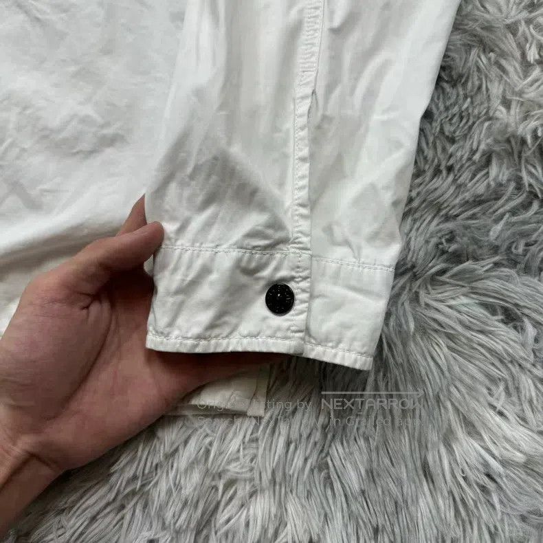 Stone Island Stone Island Single Pocket Washed Jacket White Size US XXL / EU 58 / 5 - 4 Thumbnail