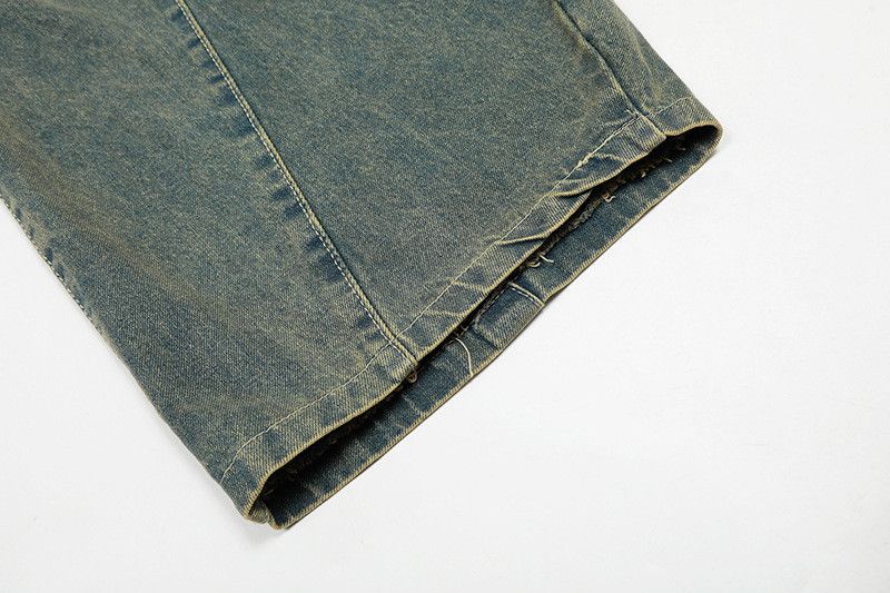 Vintage American retro low-rise straight-leg curved jeans Size US 32 / EU 48 - 5 Thumbnail