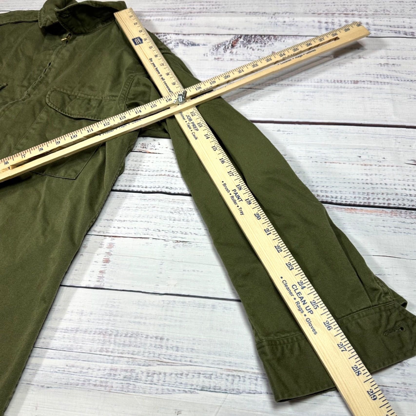 Vintage Womens Jacket Military Green Size M Long Sleeve Chest Pockets - Unbranded Cotton Zip Front Basic Jacket Womens M Green Size M / US 6-8 / IT 42-44 - 3 Thumbnail