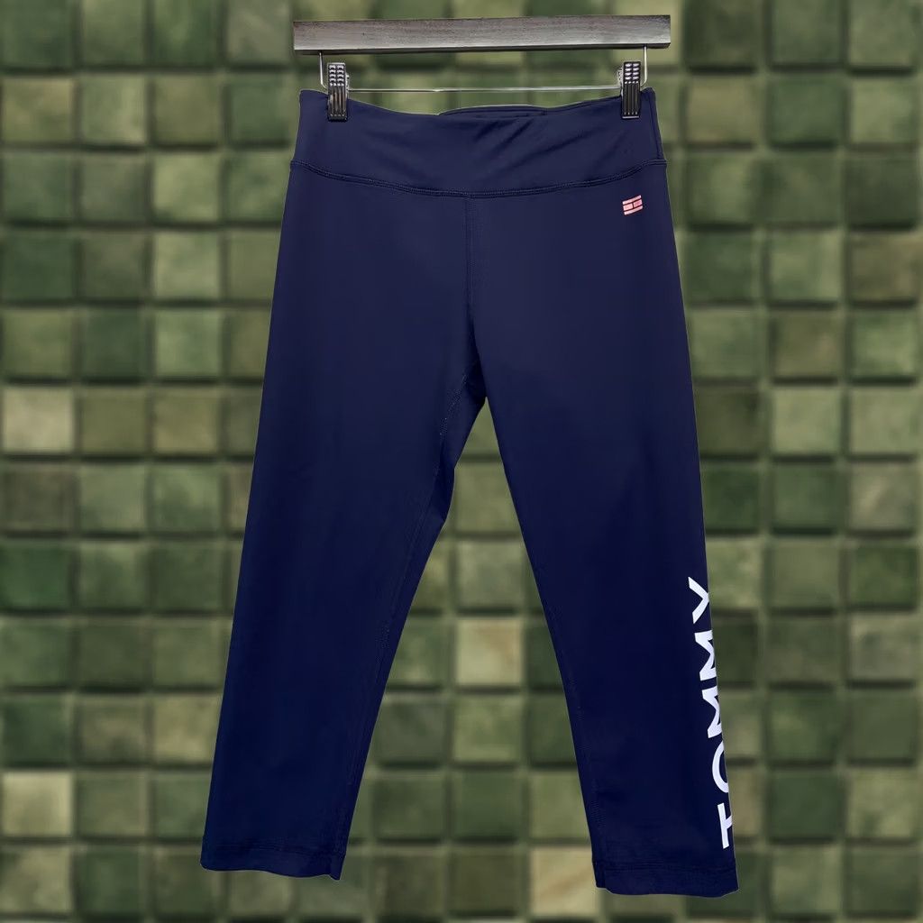 Tommy Hilfiger Tommy Hilfiger Women’s M Blue Crop Workout Legging Activewear-4179 Size 32" / US 10 / IT 46 - 1 Thumbnail