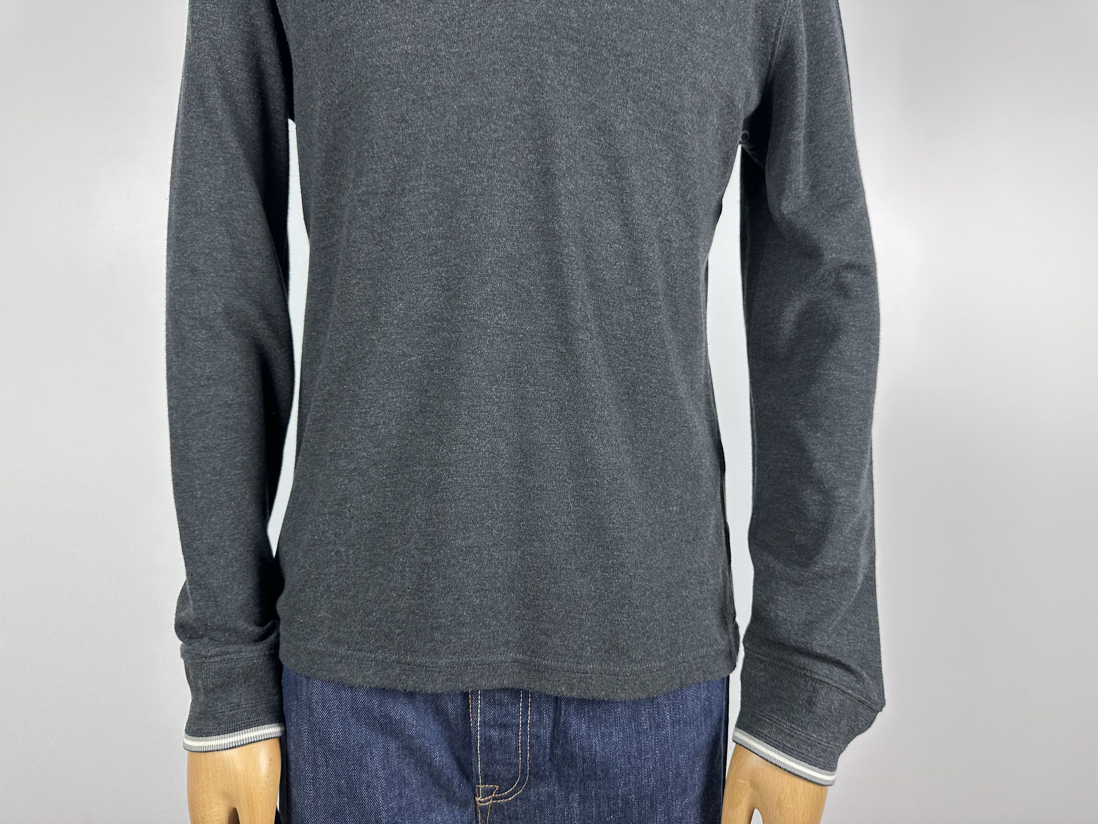 Giorgio Armani Armani Jeans Long Sleeve Polo Mens Shirt Gray Cotton Size XL Size US XL / EU 56 / 4 - 4 Thumbnail
