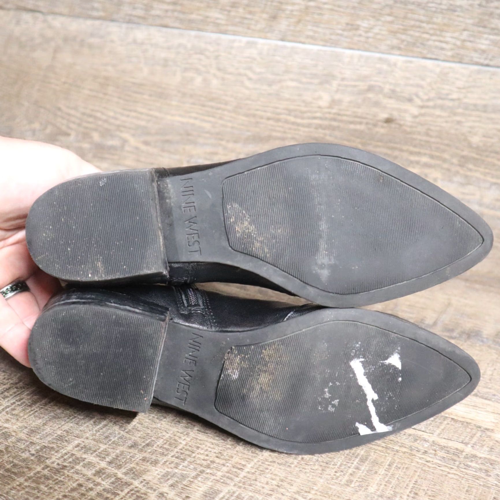 Nine West Nine West Leather Boot Black Boots Pointed Toe Wedge Women's Size 6M Vintage No Size US 6 / IT 36 - 7 Thumbnail