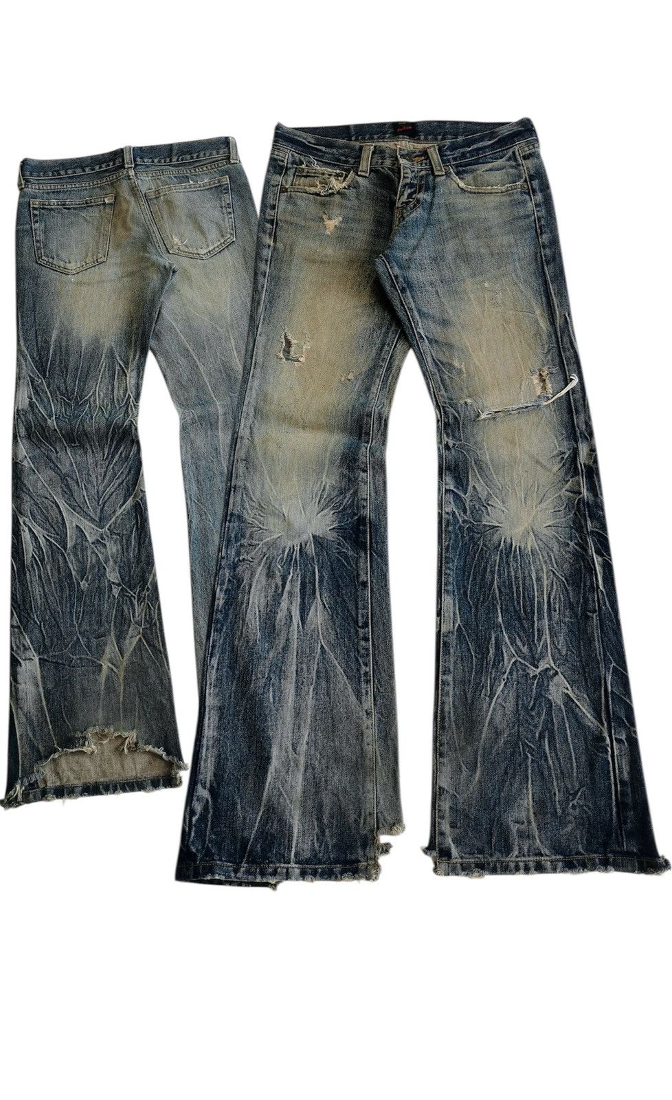 JACKROSE Bootcut Flare Mudmax Jackrose Thrashed Jeans ERD Grunge Size US 30 / EU 46 - 2 Thumbnail