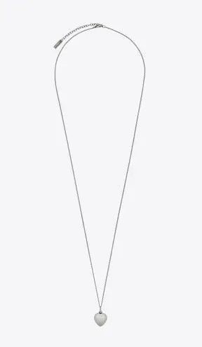Saint Laurent Paris o1bcso1str1224 Size: OS/Heart Charm Necklace in Grey Size ONE SIZE - 1 Thumbnail