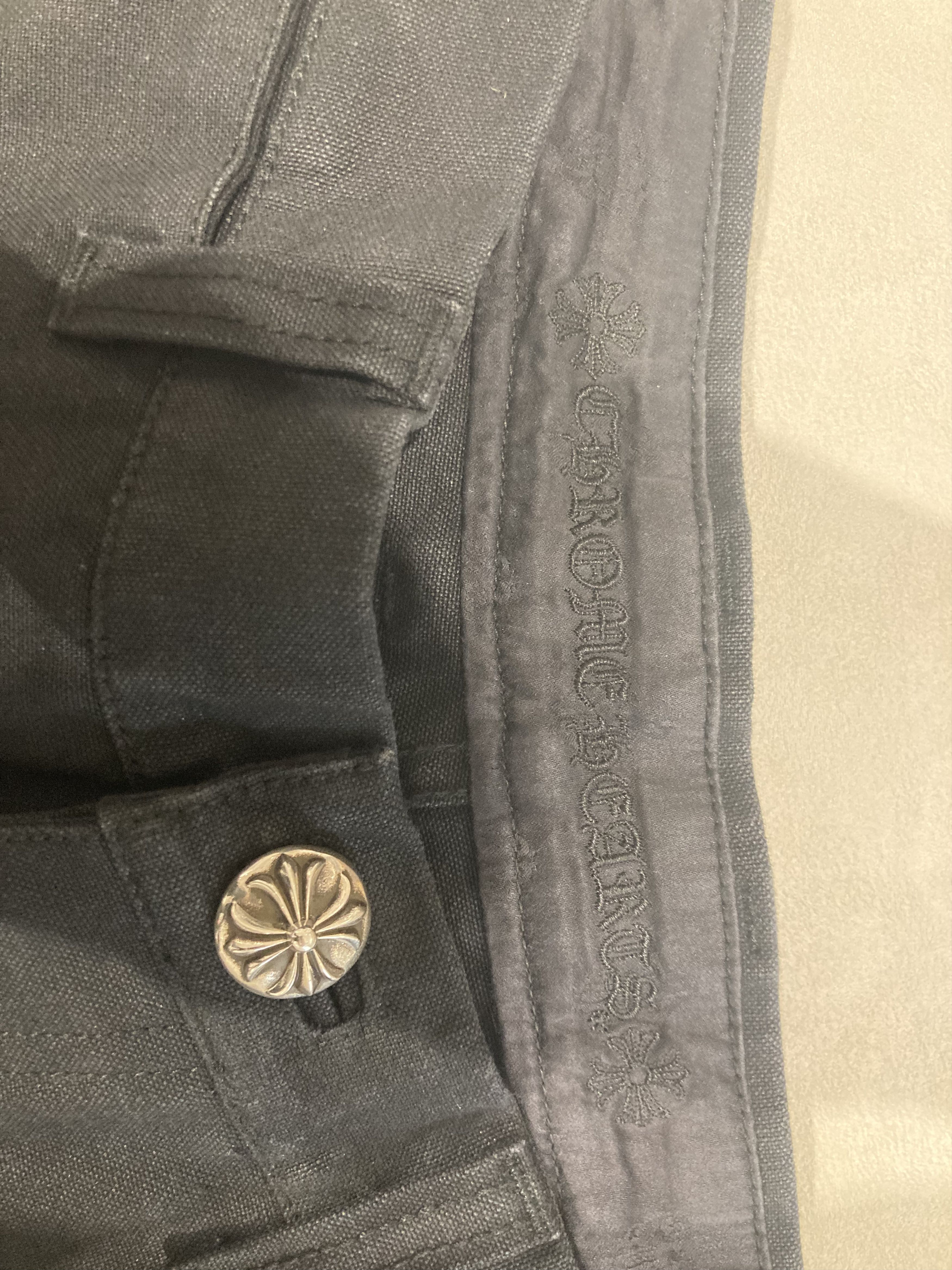 Chrome Hearts Chrome Hearts Black Cross Patch Leather Carpenter Pants Size 25" / US 0 / IT 36 - 4 Thumbnail