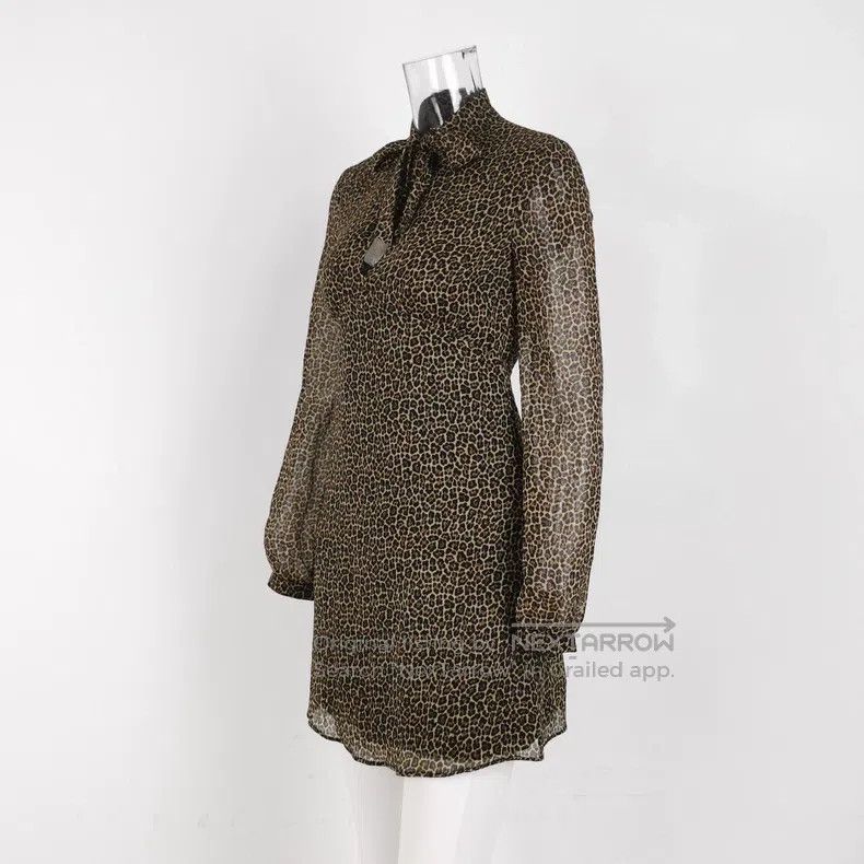 Saint Laurent Paris Saint Laurent Paris Long-sleeved bow tie dress with mini s Size XXS / US 00 / IT 34 - 2 Thumbnail