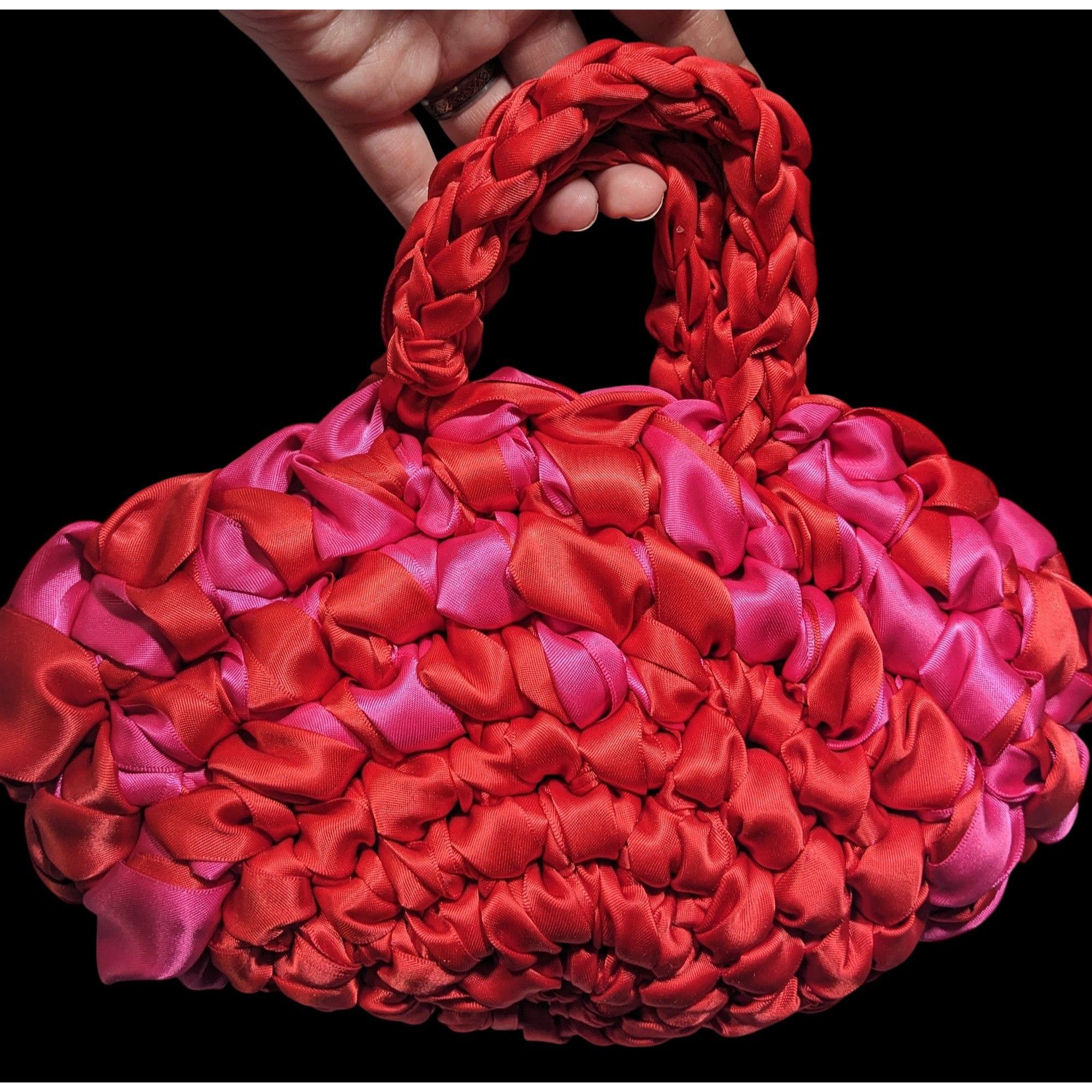 Other Isla Risa Nest Lipstick Red And Hot Pink Handbag Size ONE SIZE - 4 Thumbnail