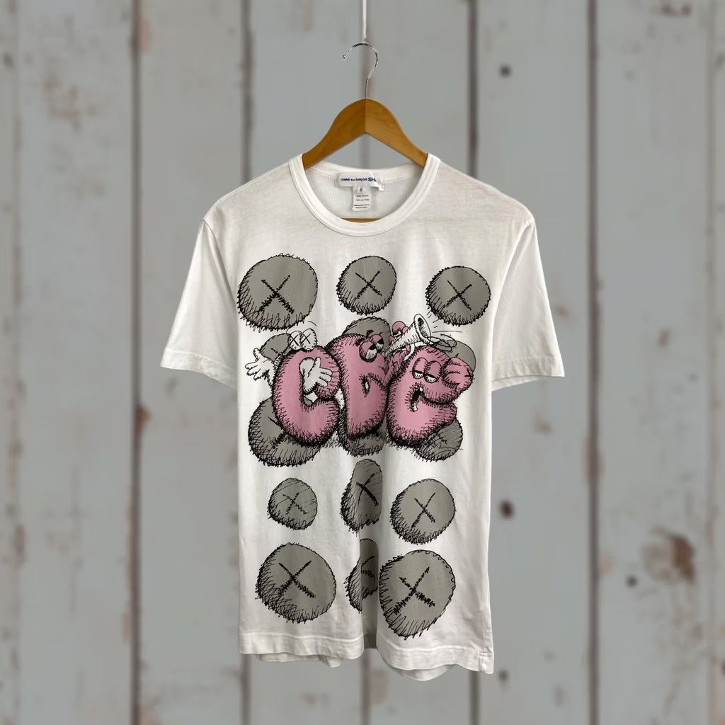 Comme des Garcons Girl Comme Des Garcons Kaws T-Shirt M White Mens Retro Y2K Rare Hyp e Size US M / EU 48-50 / 2 - 1 Thumbnail