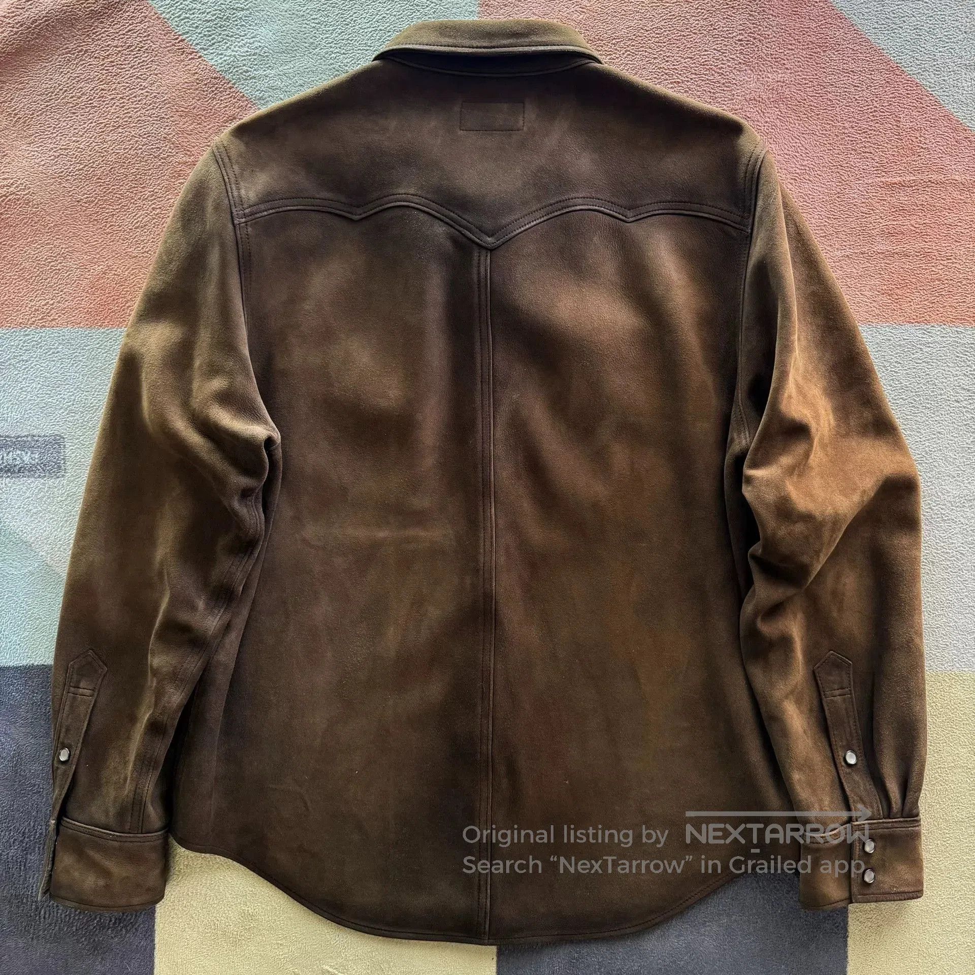 RRL Ralph Lauren RRL Distressed Suede Shirt. Size US XL / EU 56 / 4 - 2 Thumbnail