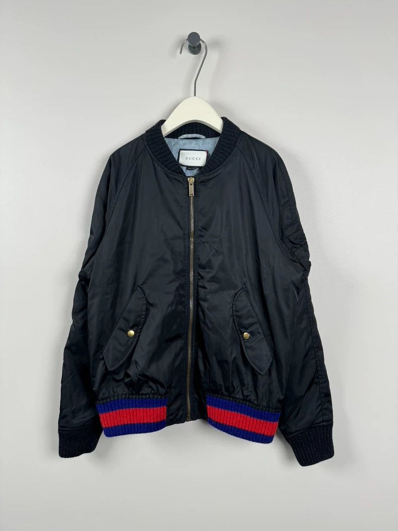 Gucci Gucci Embroidered Baseball Jacket for Sale Size US L / EU 52-54 / 3 - 1 Thumbnail