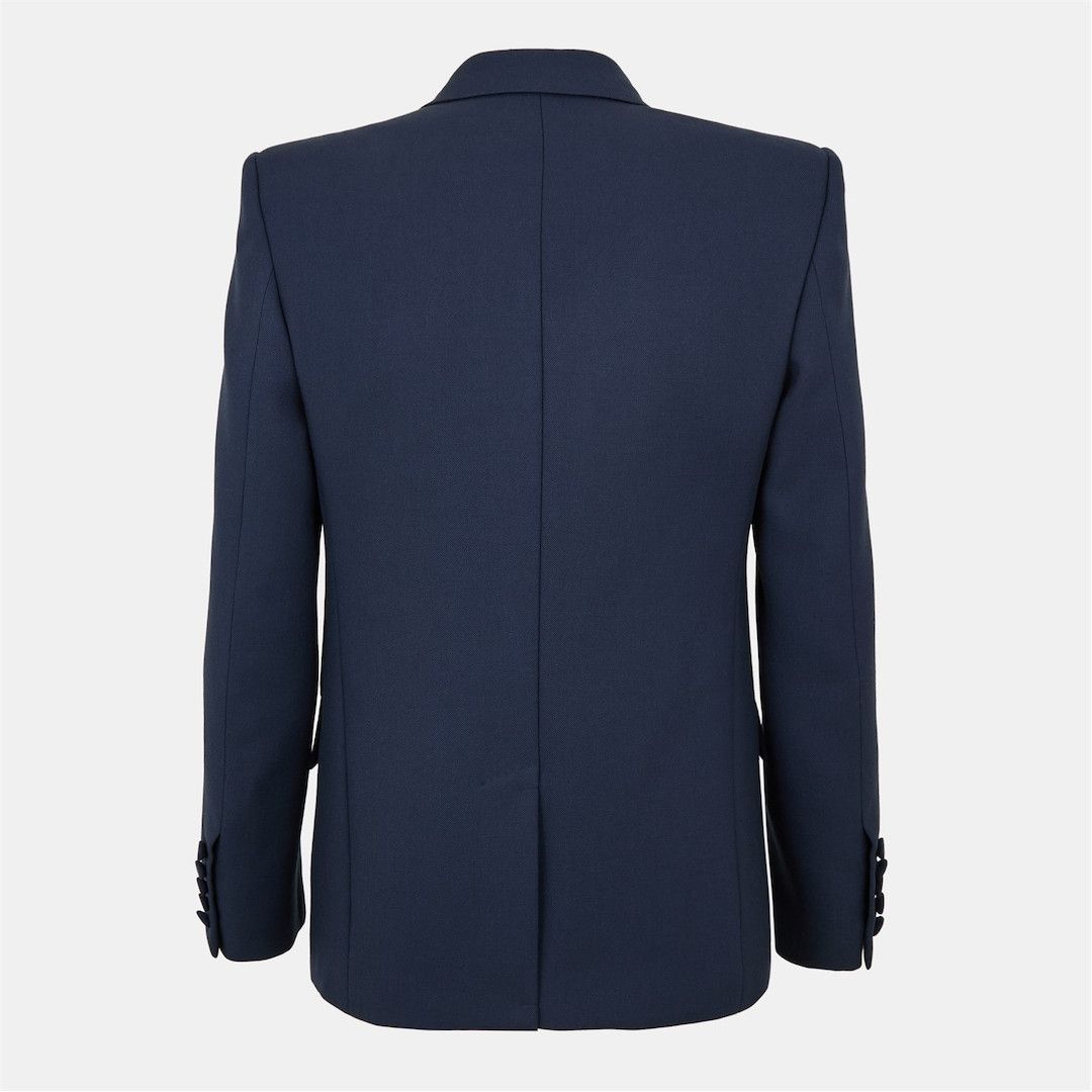 Valentino o1g2r1mq0526 Wool Long Sleeve Blazer in Blue Size US M / EU 48-50 / 2 - 2 Thumbnail