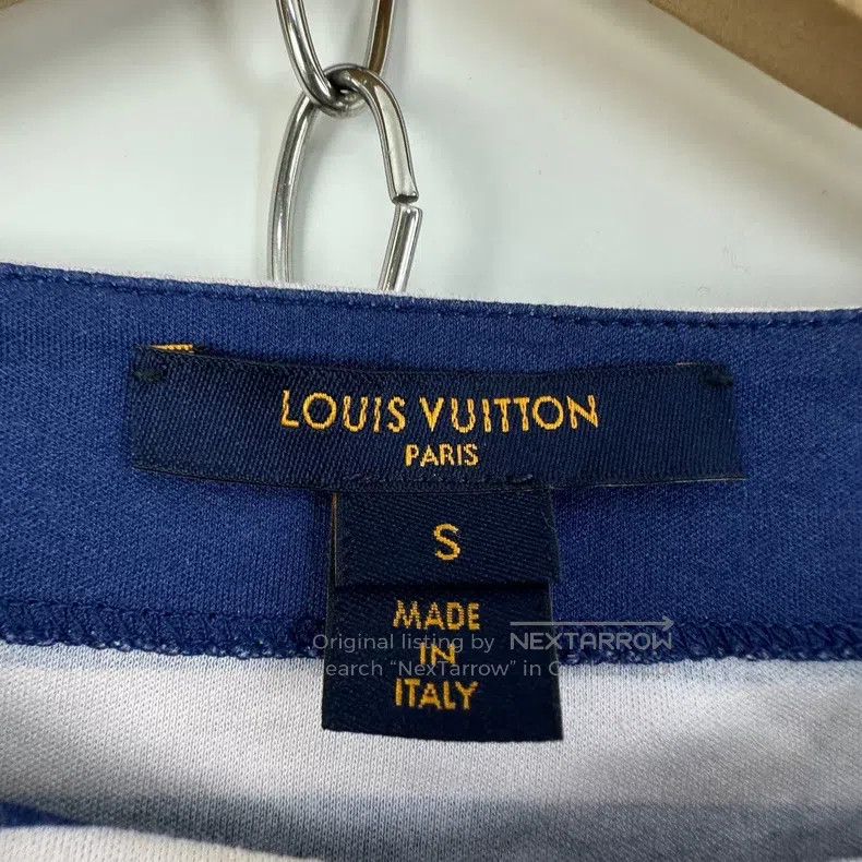 Louis Vuitton Louis Vuitton Navy striped presbyopic print three-quarter Size S / US 4 / IT 40 - 4 Thumbnail