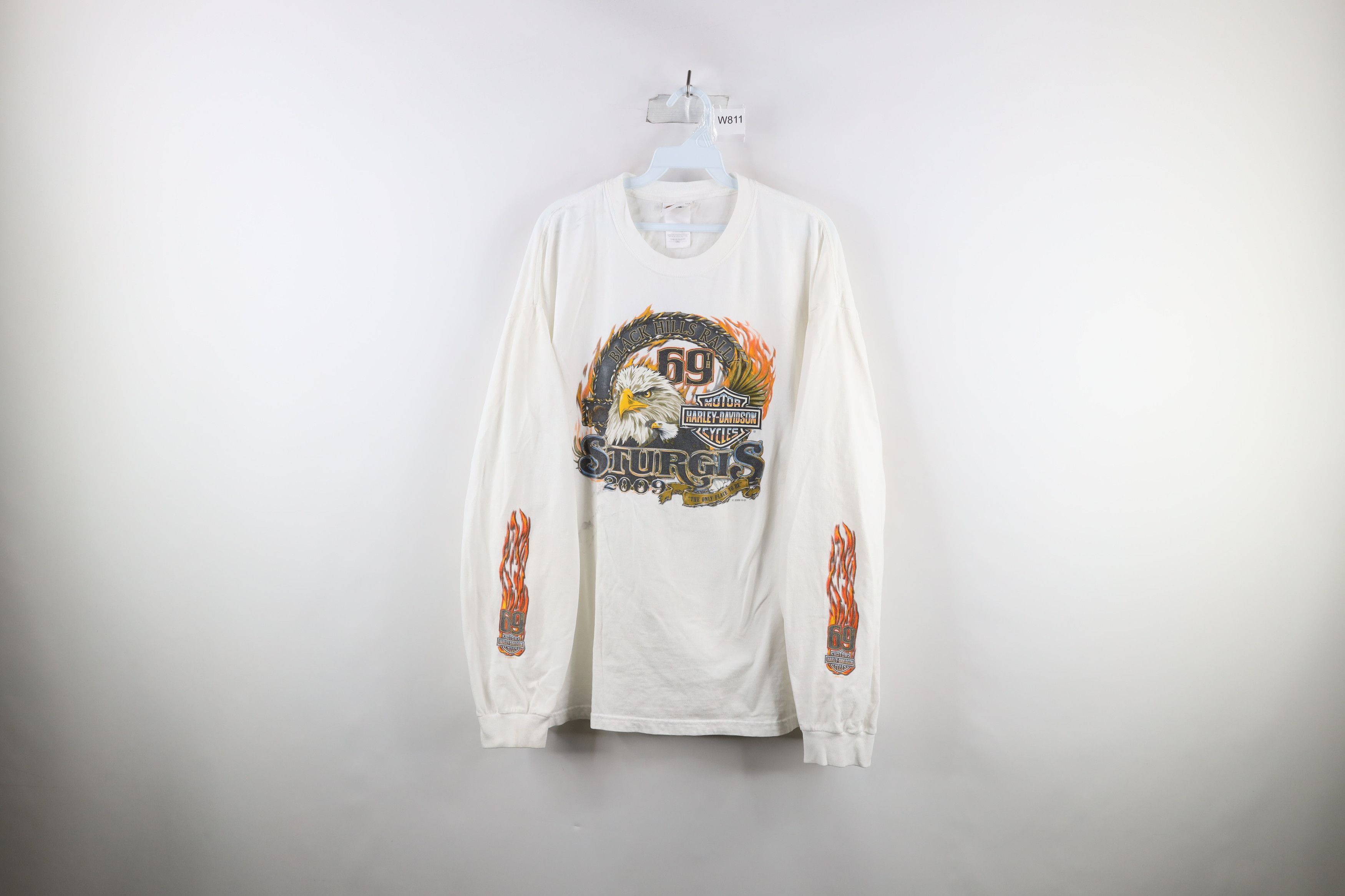 Harley Davidson Vintage Harley Davidson Fire Flames Long Sleeve T-Shirt USA Size US XXL / EU 58 / 5 - 1 Thumbnail