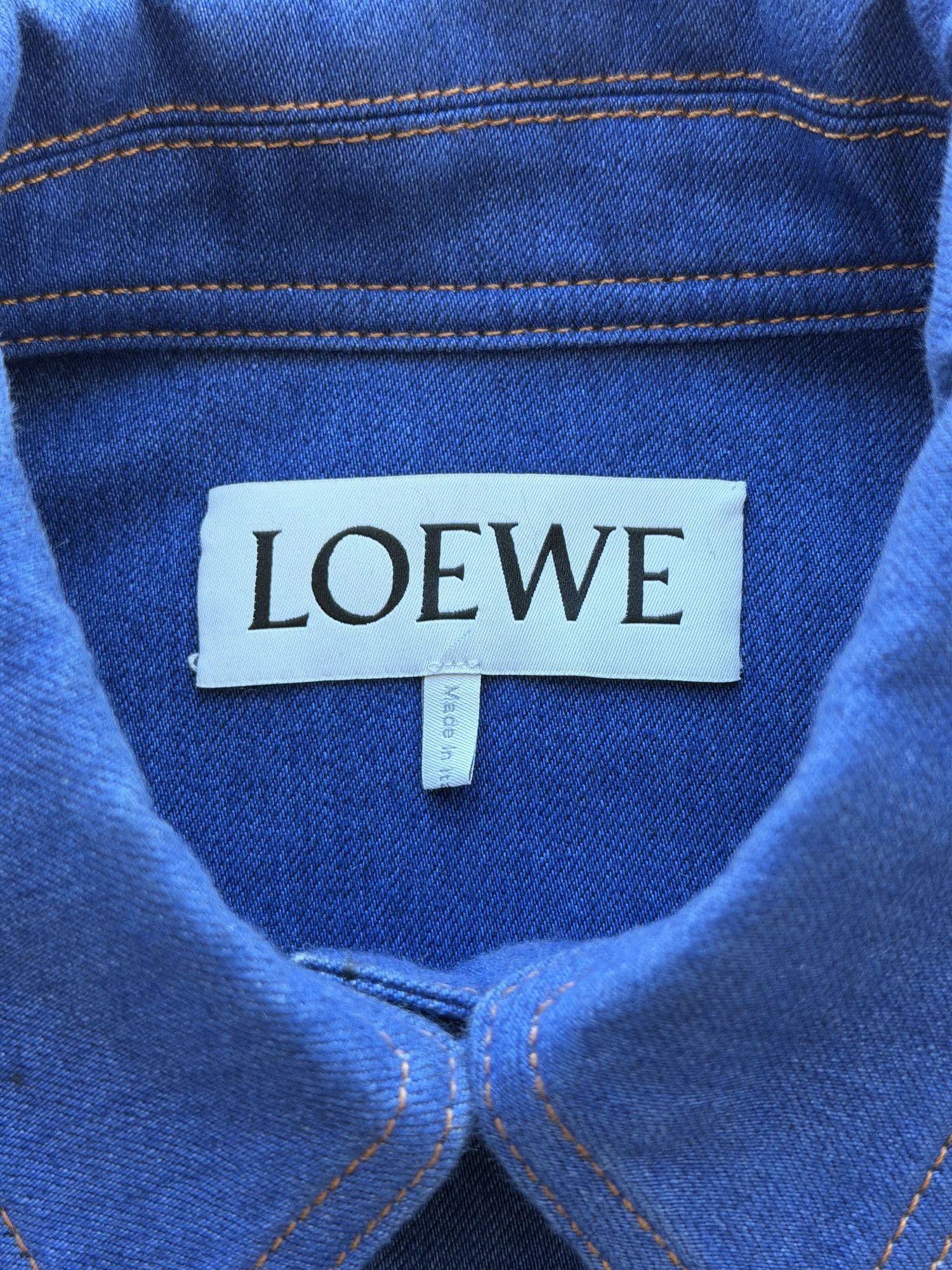 Loewe Bright Blue Asymmetric Workwear Jacket Size US M / EU 48-50 / 2 - 7 Thumbnail