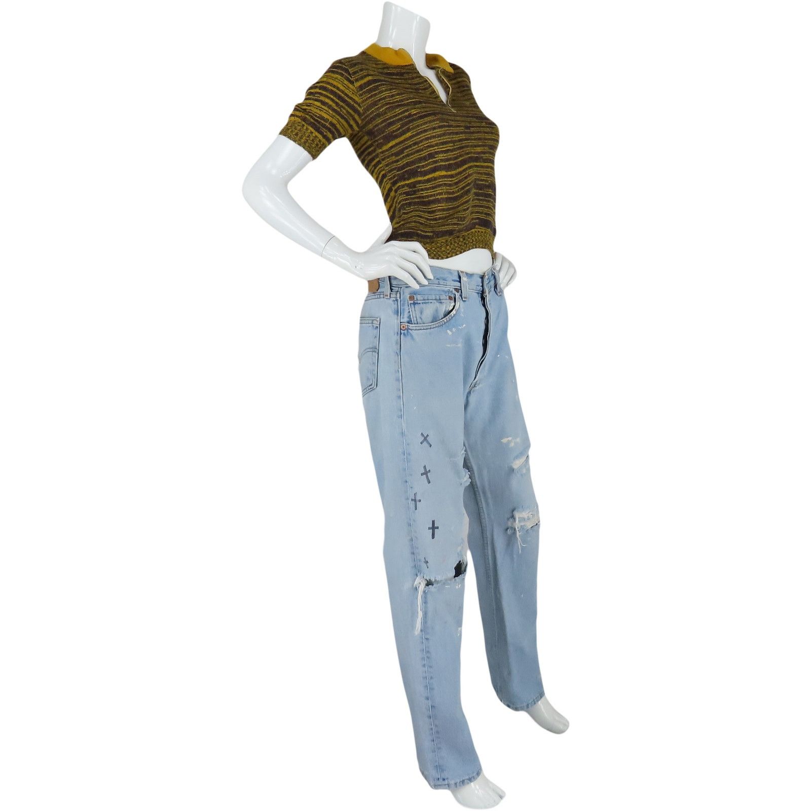 Levi's 90s Vintage Levi's 501 Light Wash Festival Mom Denim Jeans Size US 32 / EU 48 - 2 Thumbnail