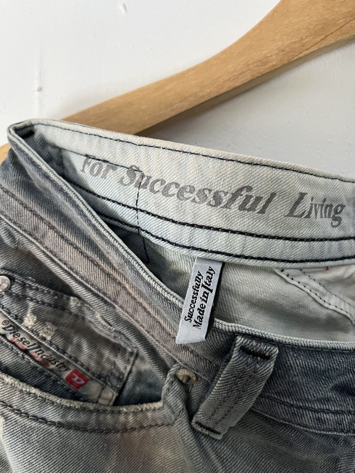 Diesel 2000s Diesel thavar distressed mudwash jeans Size US 30 / EU 46 - 8 Thumbnail