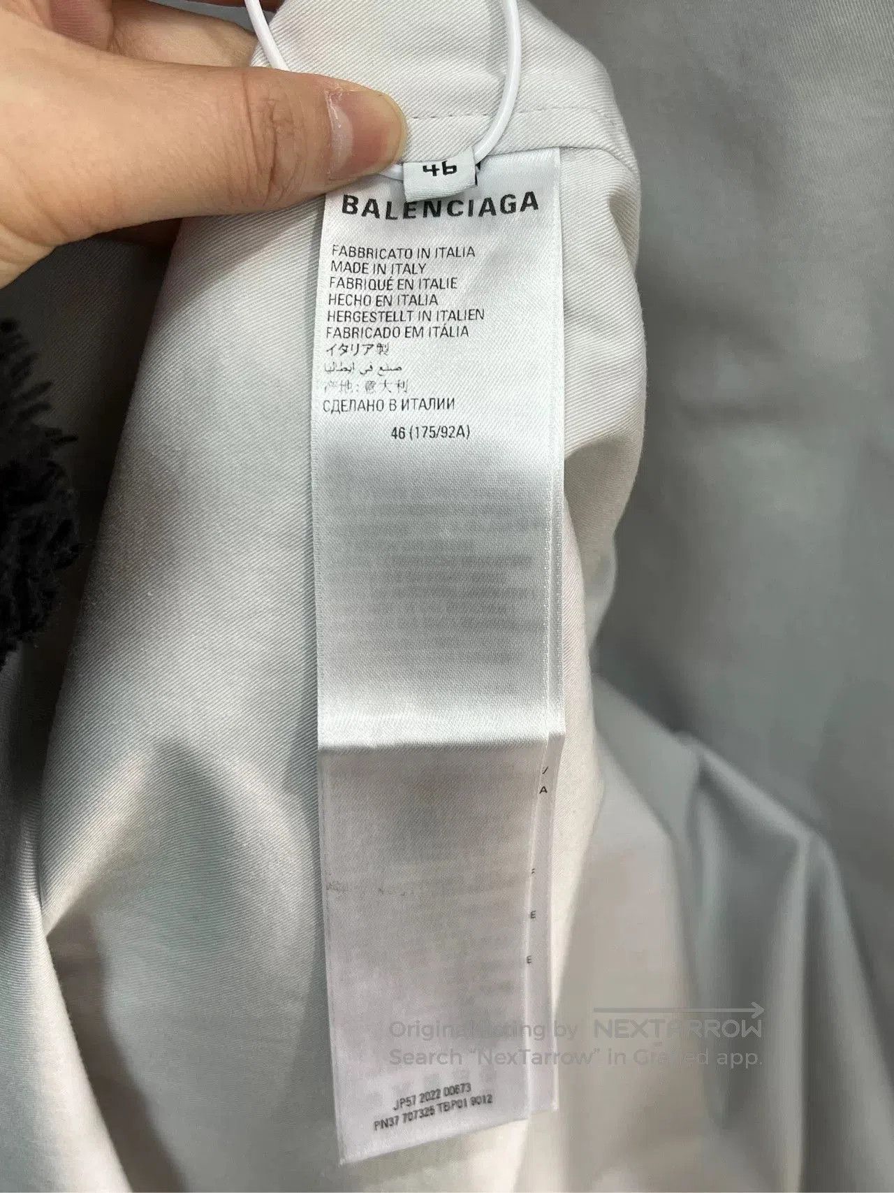 Balenciaga Balenciaga Denim Slogan Shirt. Size US S / EU 44-46 / 1 - 4 Thumbnail