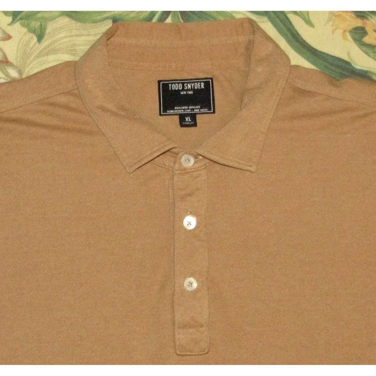 Todd Snyder TODD SNYDER Brown Knit Cotton Blend Polo Shirt XL Mens Polo Shirt XL Brown Size US XL / EU 56 / 4 - 2 Thumbnail