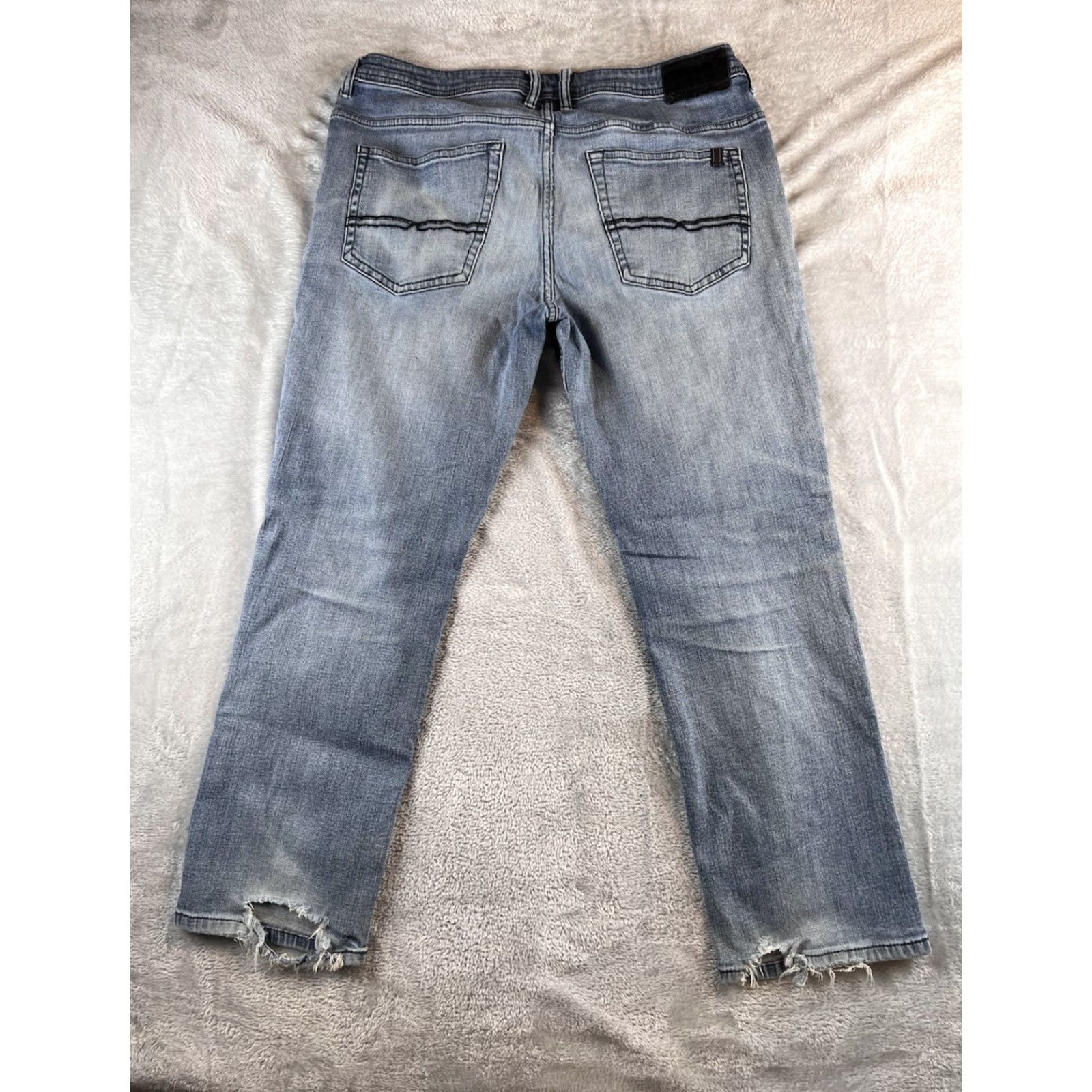Buffalo David Bitton Buffalo David Bitton Jeans Mens 36x30 Fits 34x28 Jackson-X Distressed Straight Jeans Size US 36 / EU 52 - 2 Thumbnail