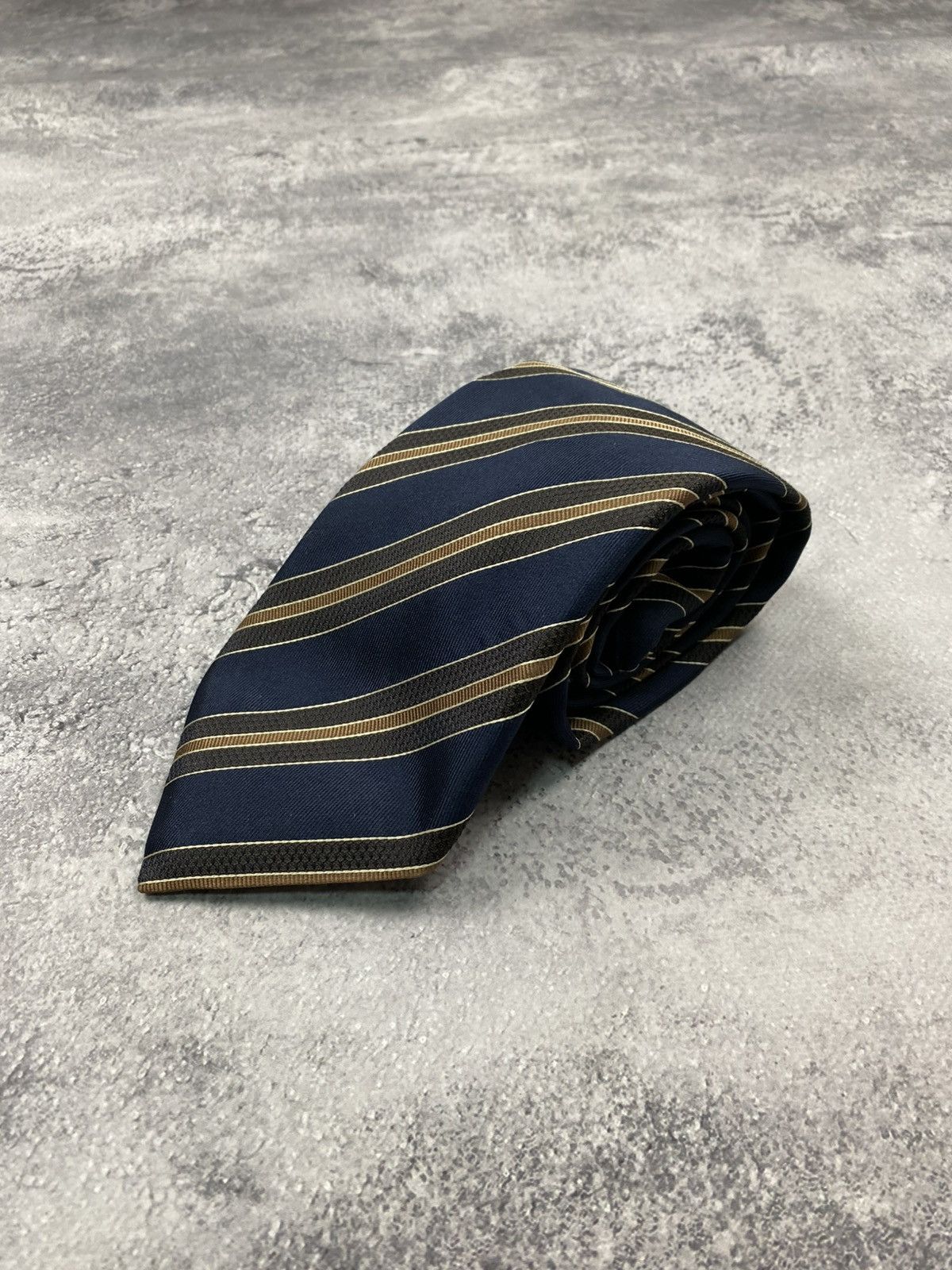 Canali Canali Tie 100% Silk Made In Italy Striped Ties Old Money Size ONE SIZE - 5 Thumbnail