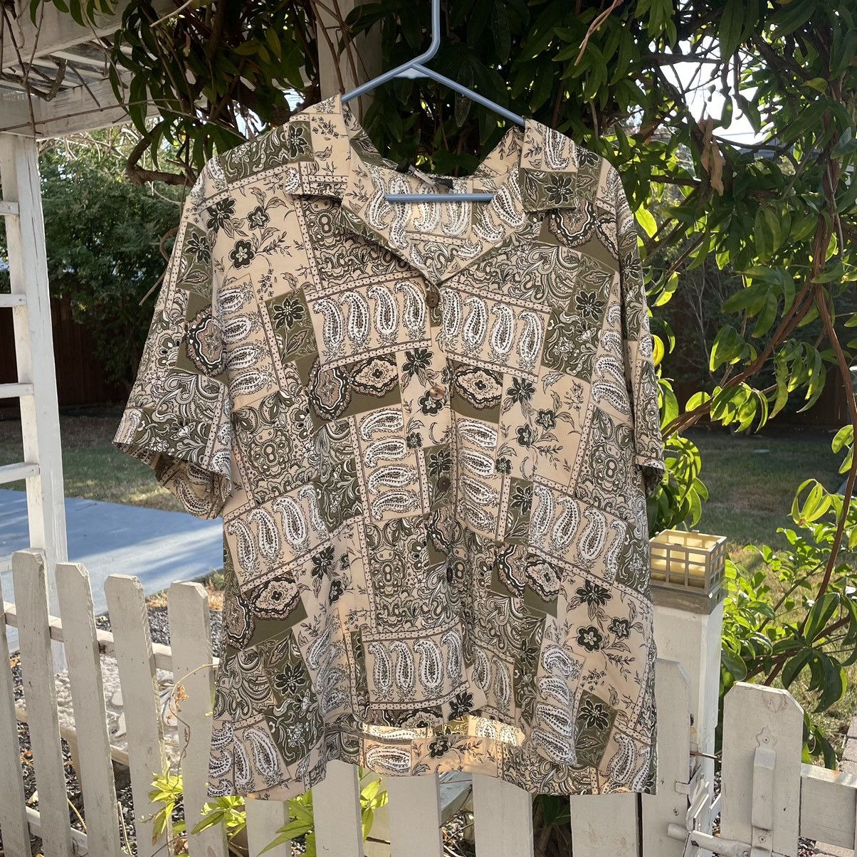 CROPPED CAMP COLLAR BLOUSE THE POTTERY PARLOUR
