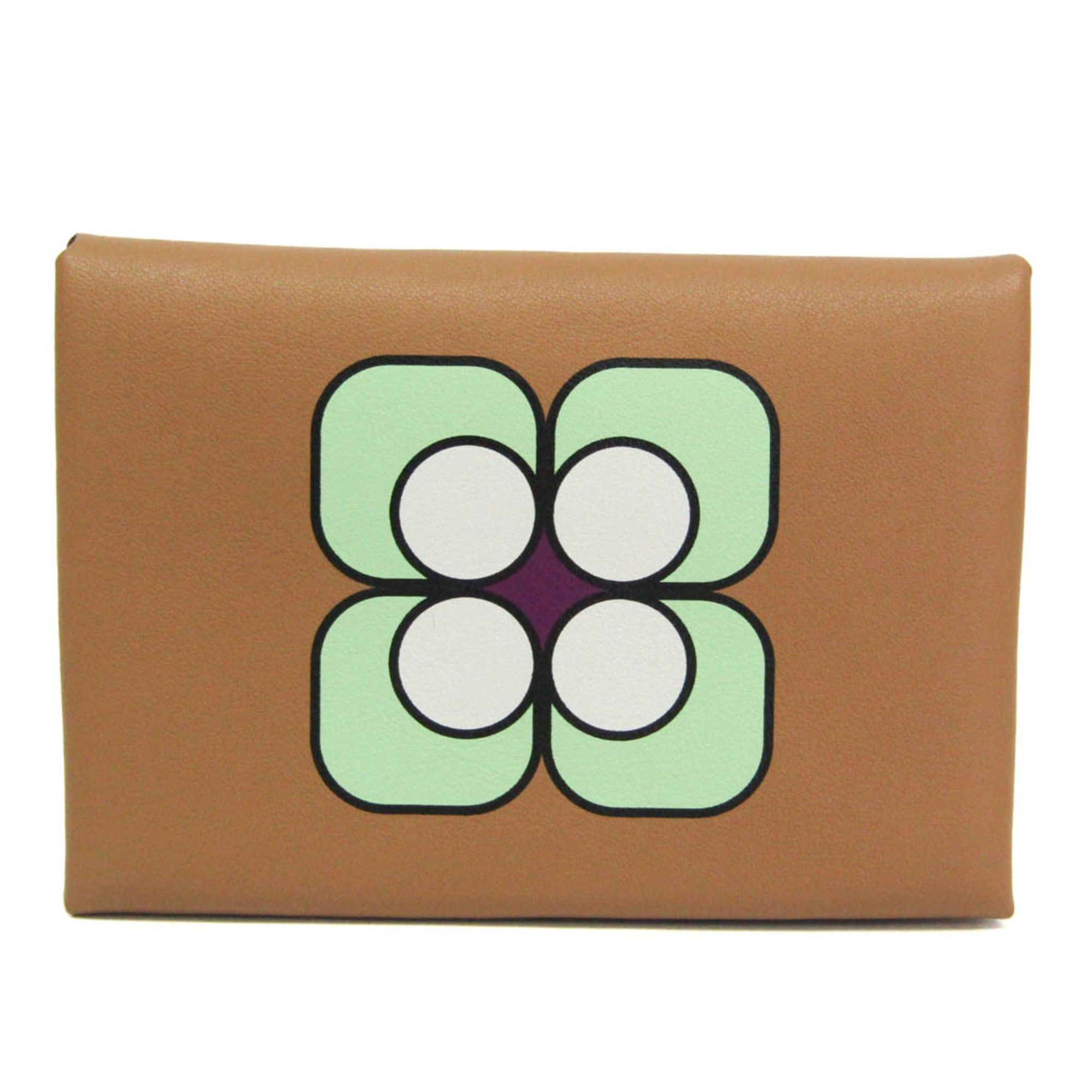 Hermes Hermes Calvi Duo Imprime Swift Leather Card Case Light Brown,Multi-color Size ONE SIZE - 1 Thumbnail