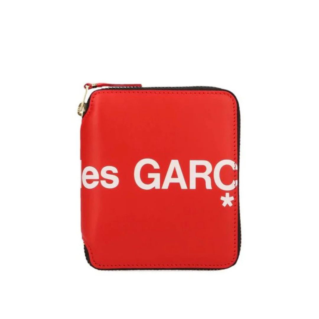 Comme des Garcons Comme des Garçons Huge Logo Zip Around Wallet in Red Size ONE SIZE - 4 Thumbnail