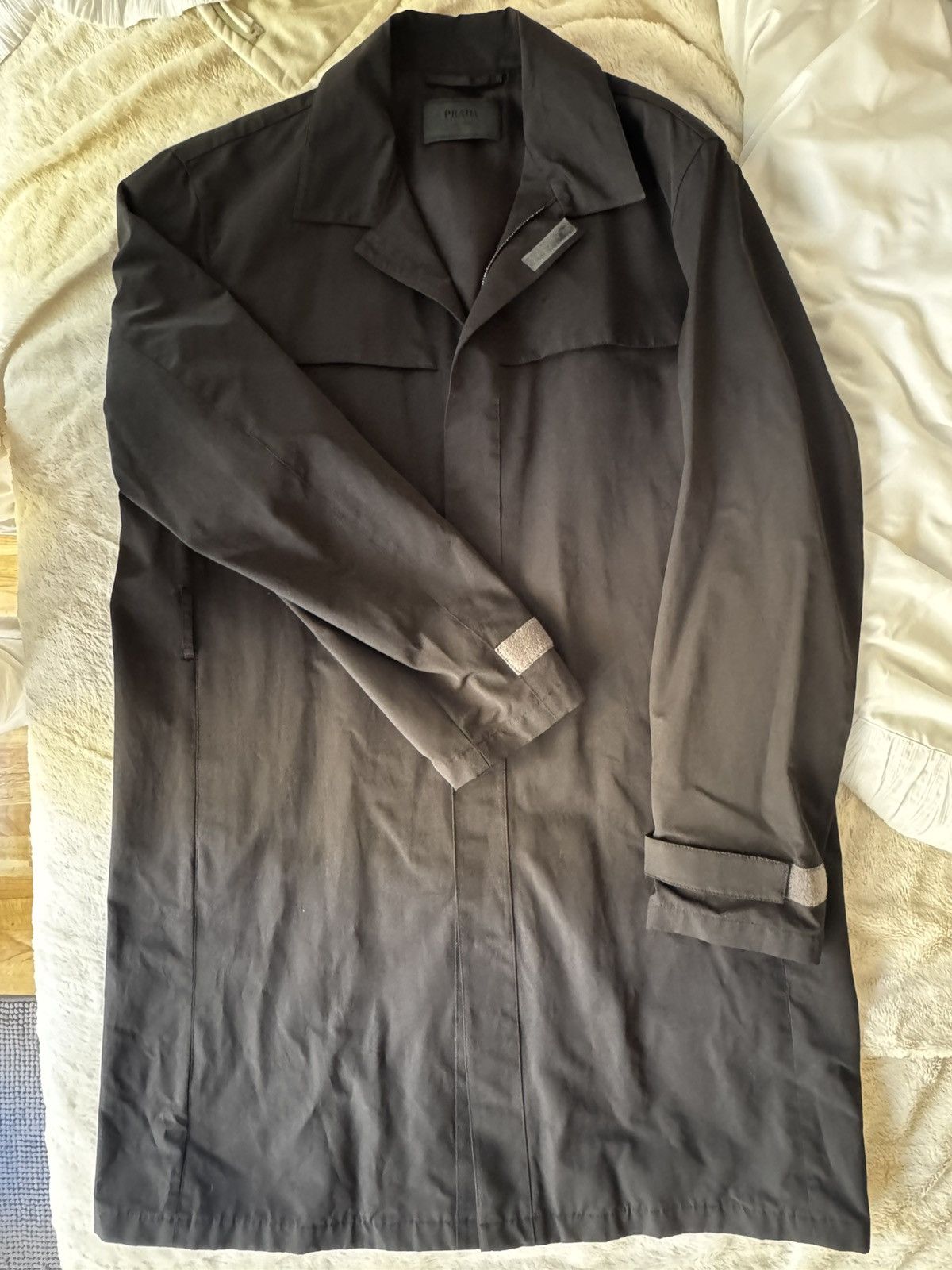 Prada Prada Technical Nylon Mac Raincoat Black Size L Size US L / EU 52-54 / 3 - 3 Thumbnail