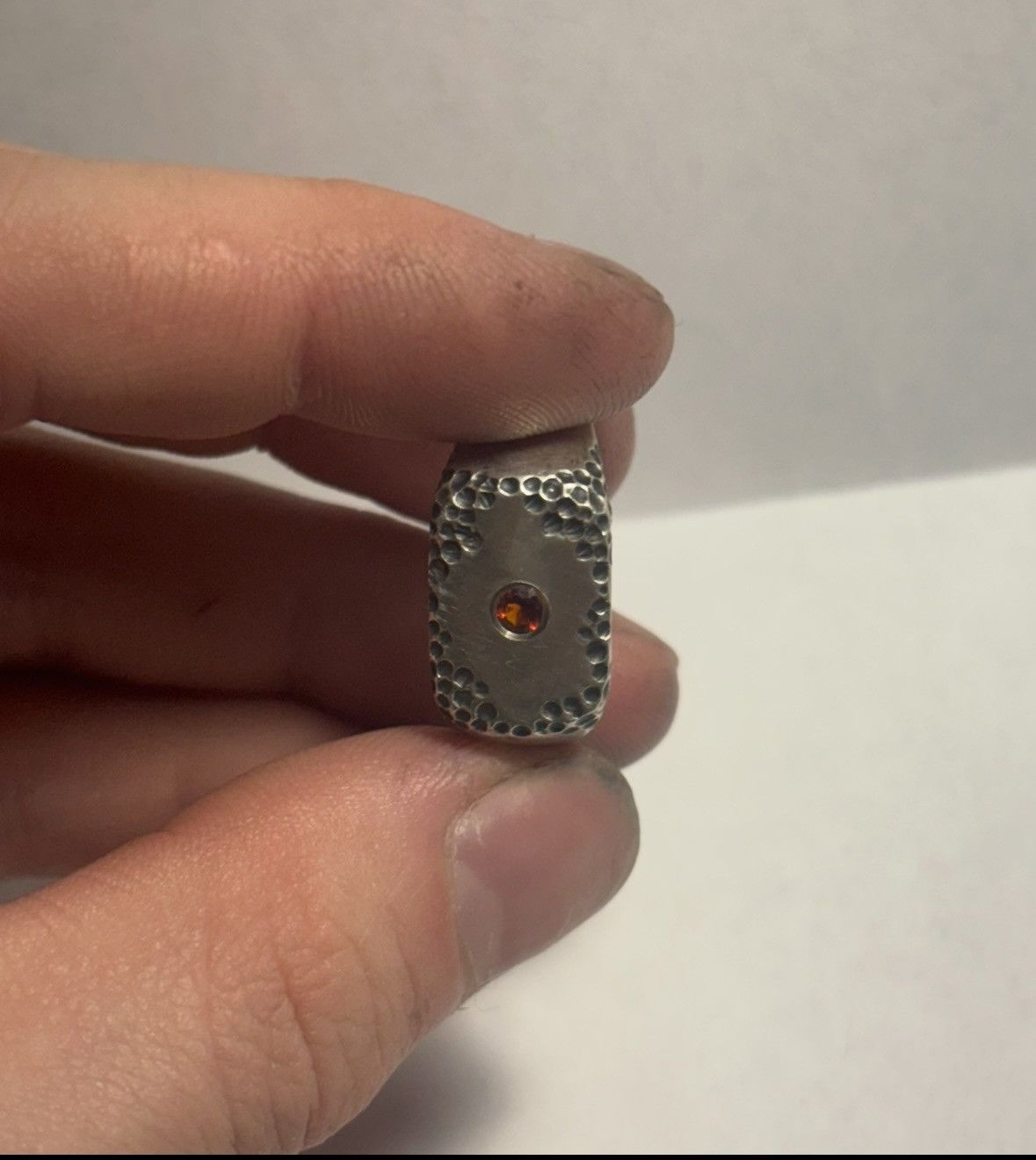 Handmade Size 9.5 Fire Citrine 925 Signet Ring Size ONE SIZE - 4 Thumbnail