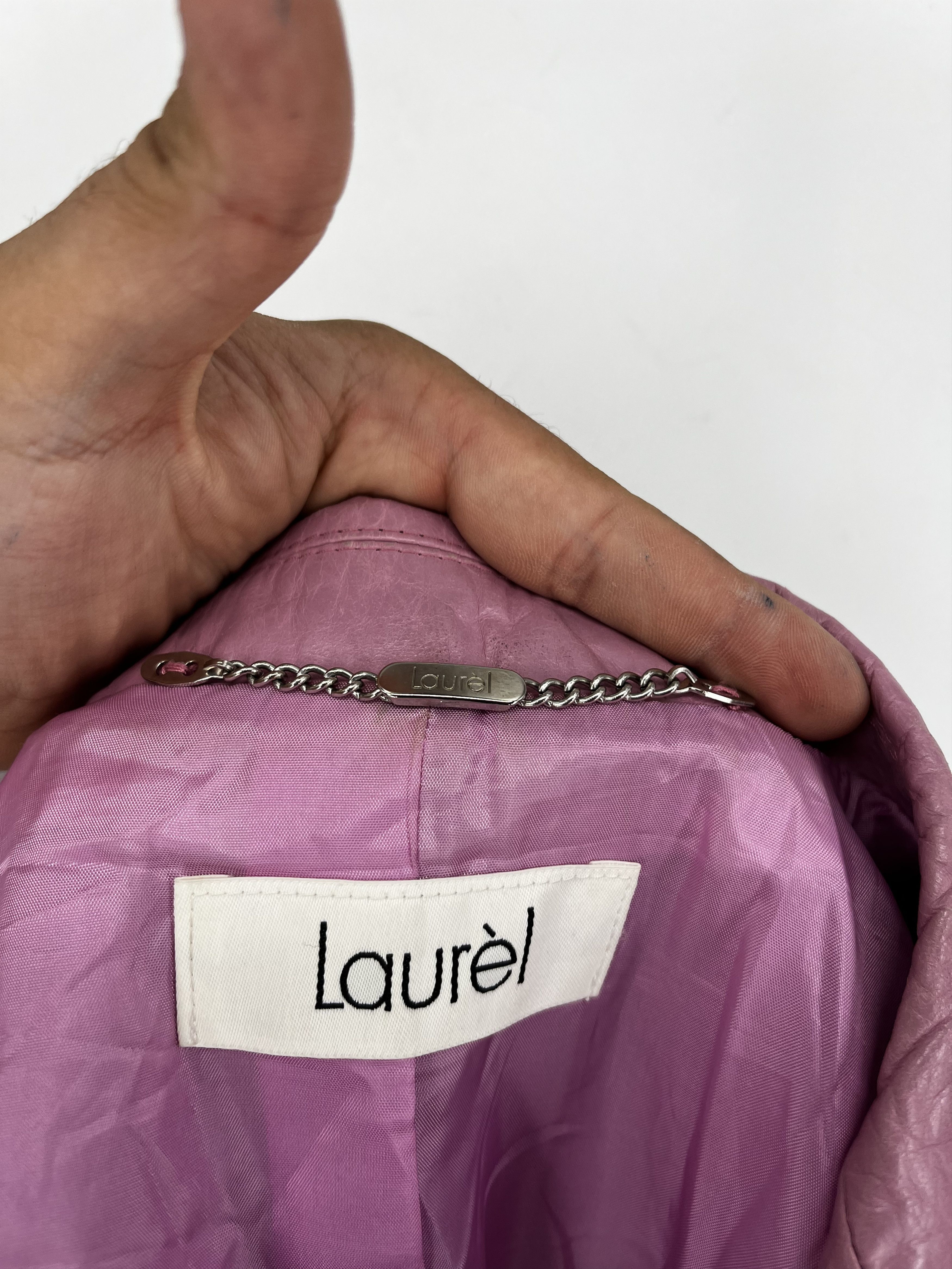 Laurel Leather biker jacket Laurel Pink size 38FR in Leather Size XS / US 0-2 / IT 36-38 - 10 Thumbnail